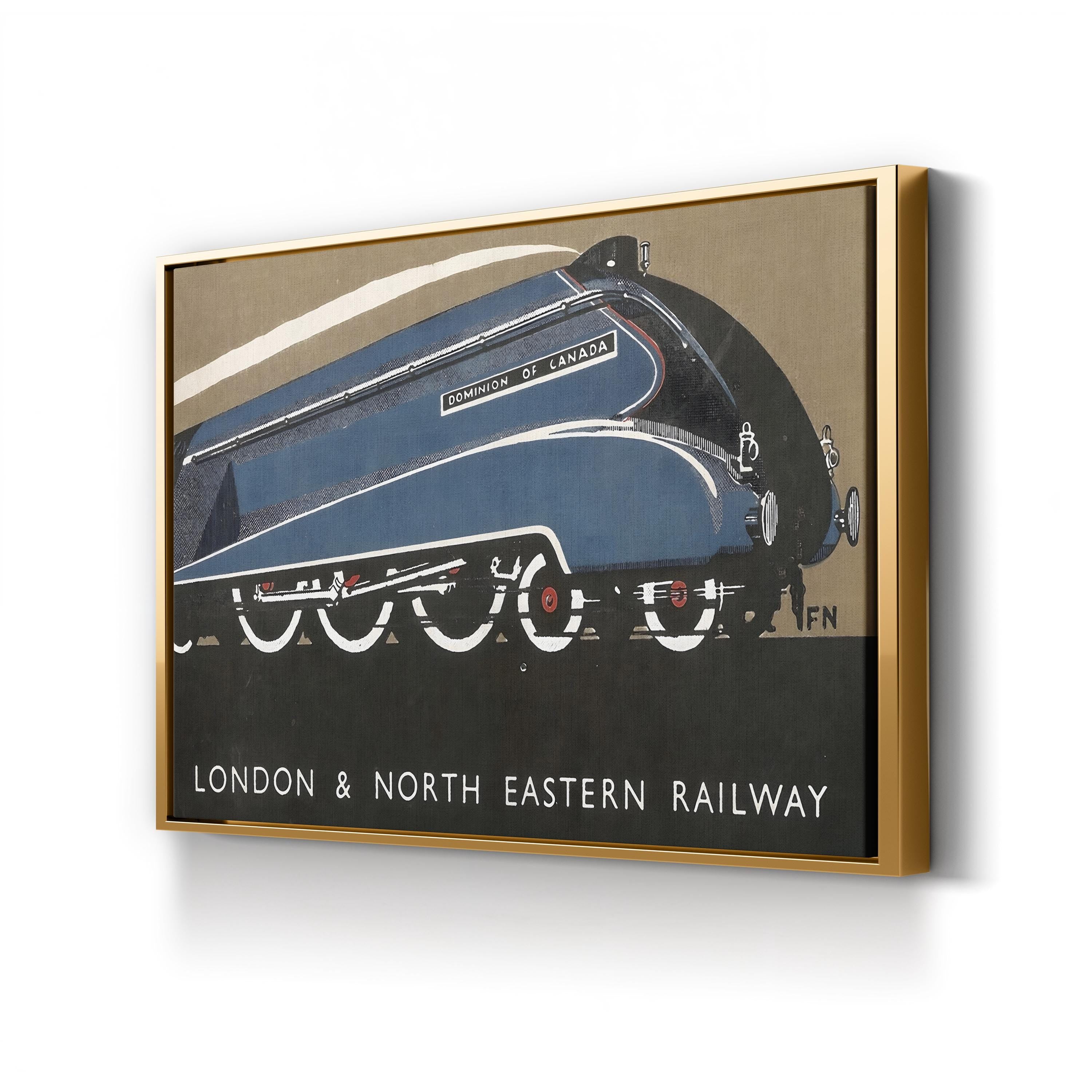 LNER Streamliner, 1930s – Period Illustration Wall Art | Art Deco Travel Canvas Print