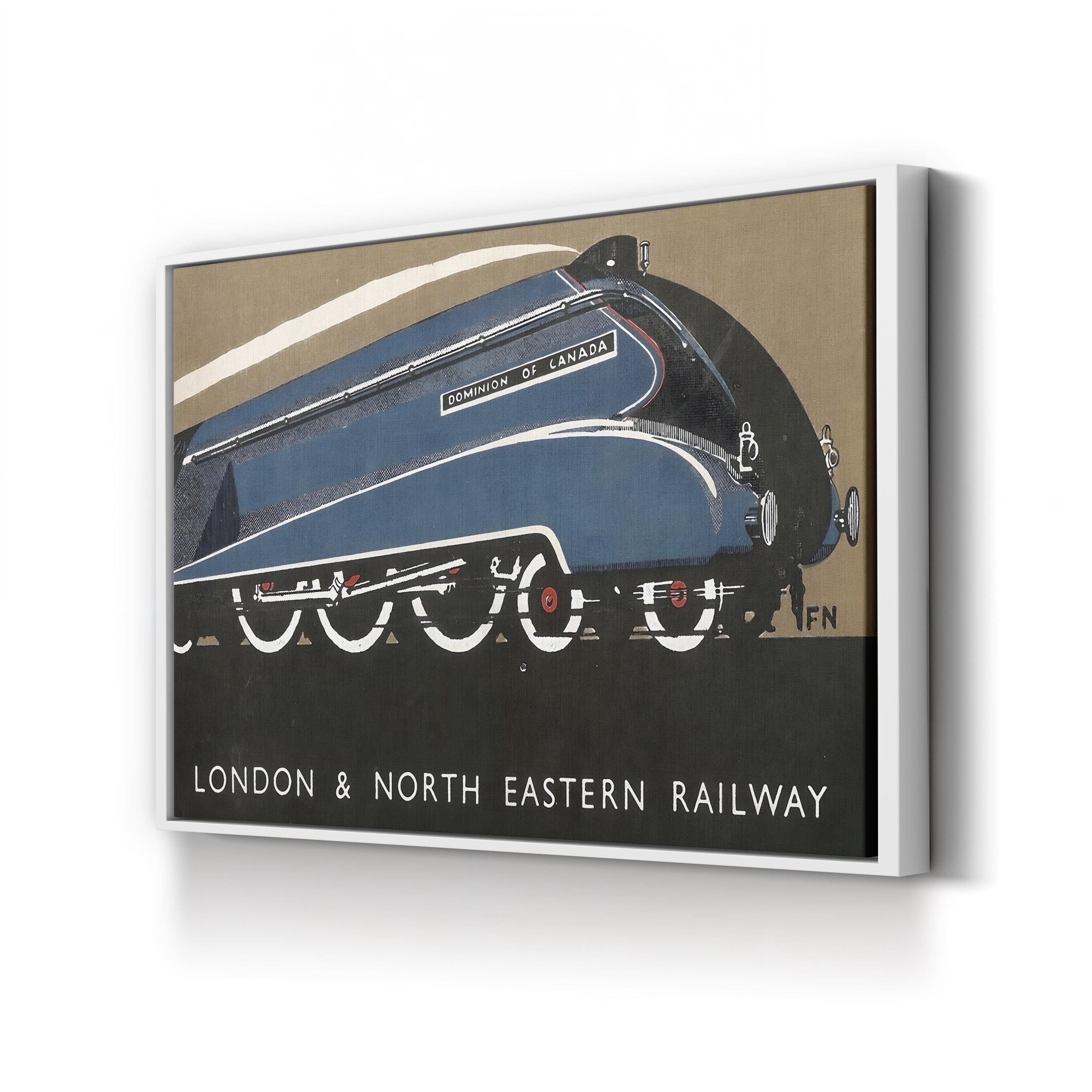 LNER Streamliner, 1930s – Period Illustration Wall Art | Art Deco Travel Canvas Print