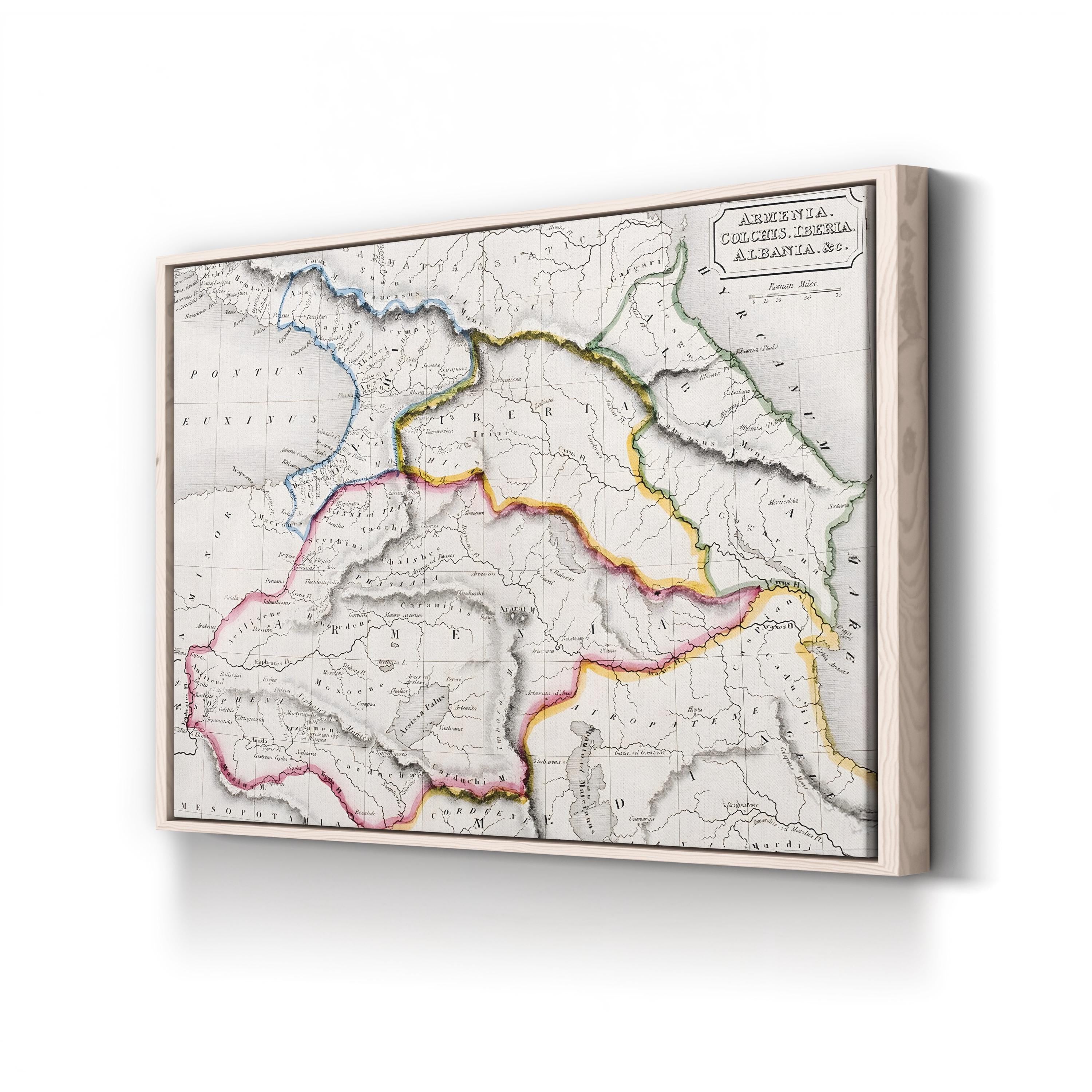 Map of Armenia, Colchis & Iberia – Period Illustration Wall Art | Antique Cartography Canvas Print
