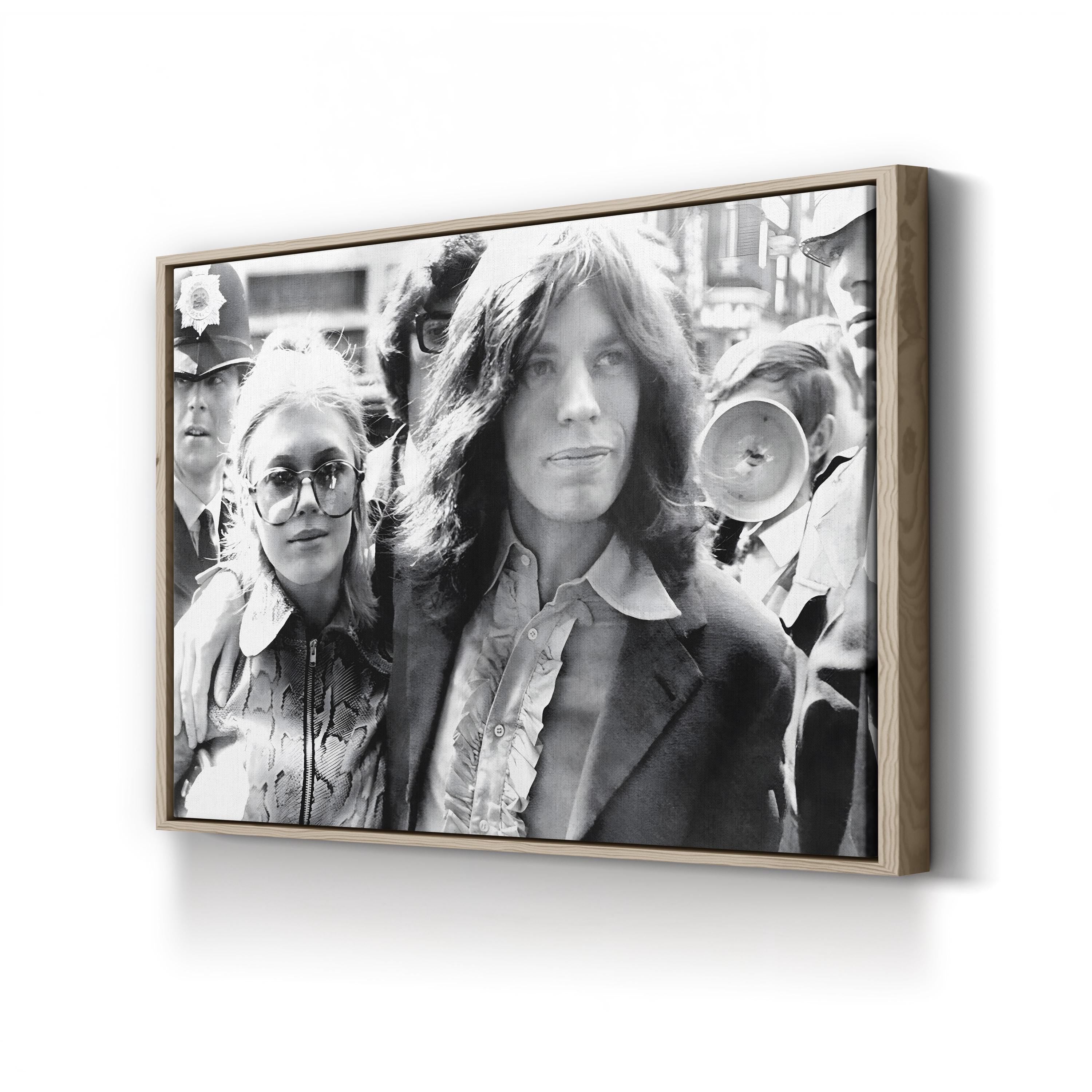 Mick Jagger & Marianne Faithfull 1969 – Vintage Photography Wall Art | Black & White Music Canvas Print