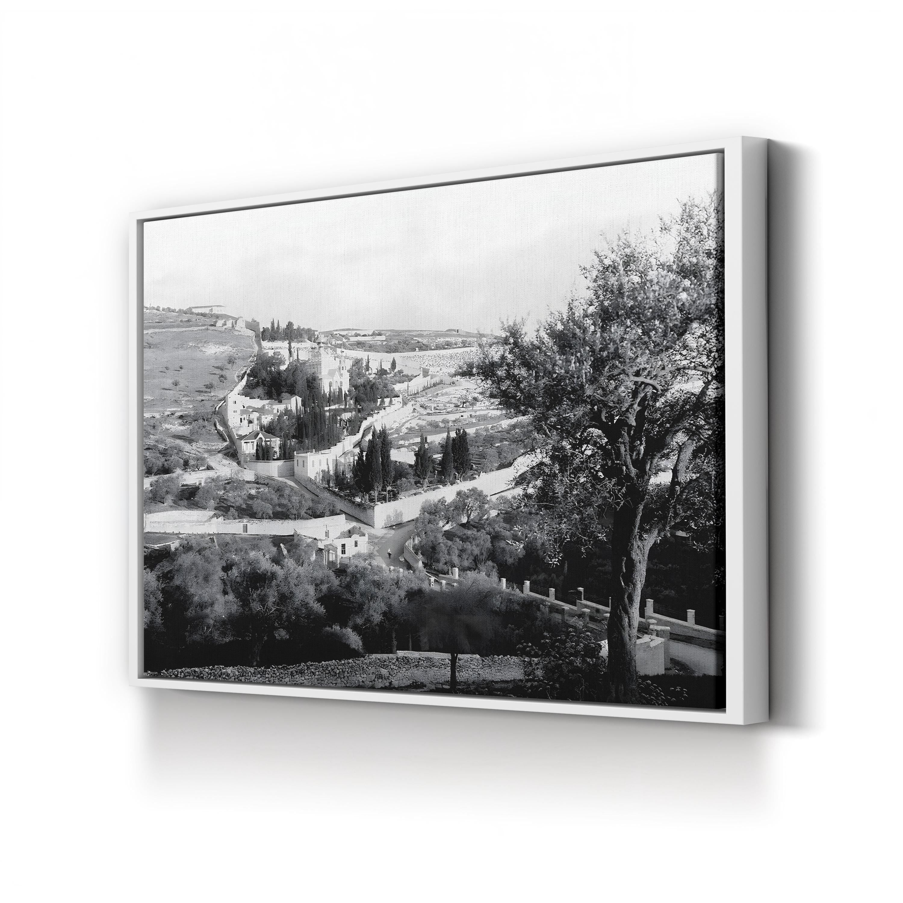 Mount of Olives, Jerusalem c.1900 – Vintage Photography Wall Art | Holy Land Canvas Print