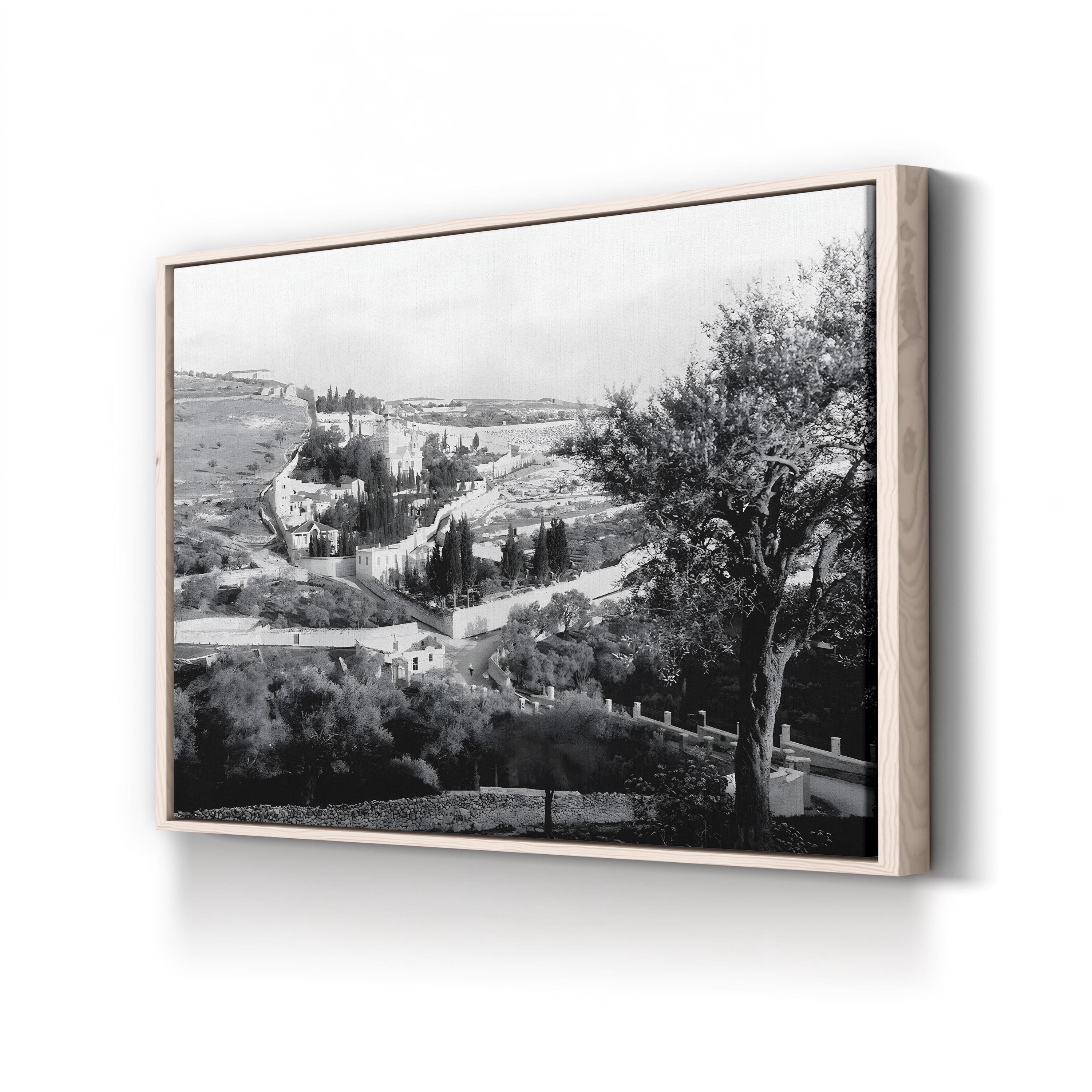 Mount of Olives, Jerusalem c.1900 – Vintage Photography Wall Art | Holy Land Canvas Print