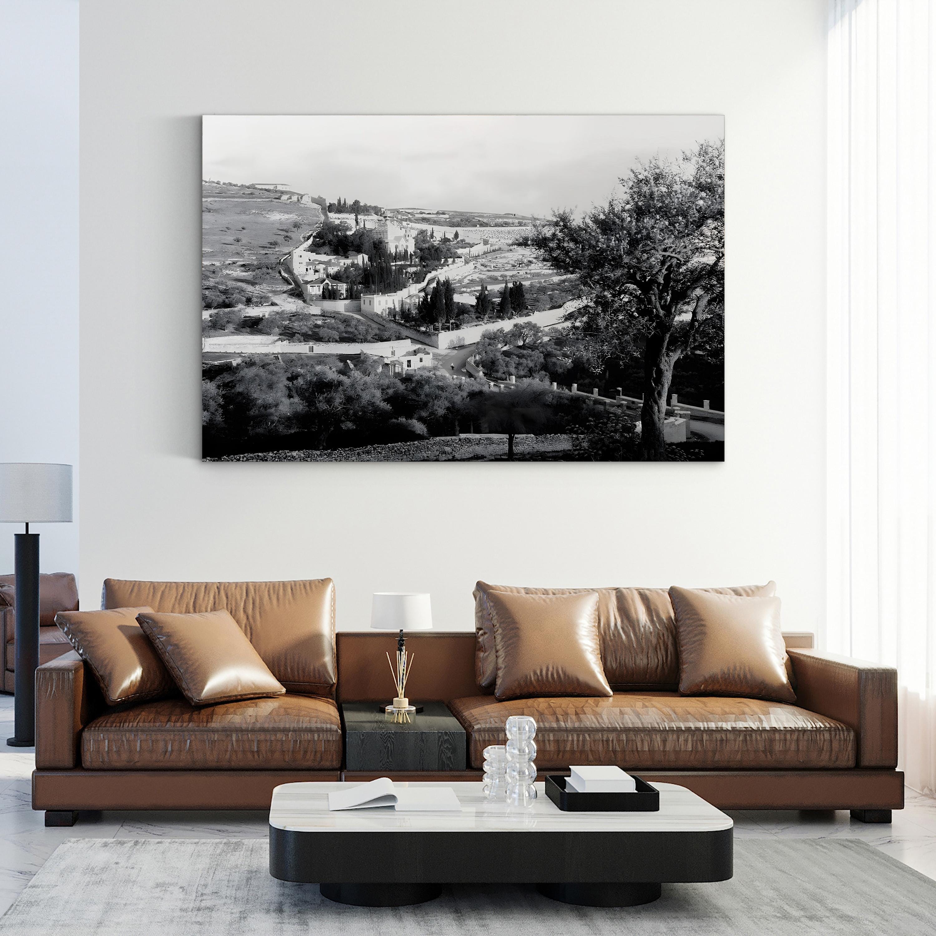 Mount of Olives, Jerusalem c.1900 – Vintage Photography Wall Art | Holy Land Canvas Print