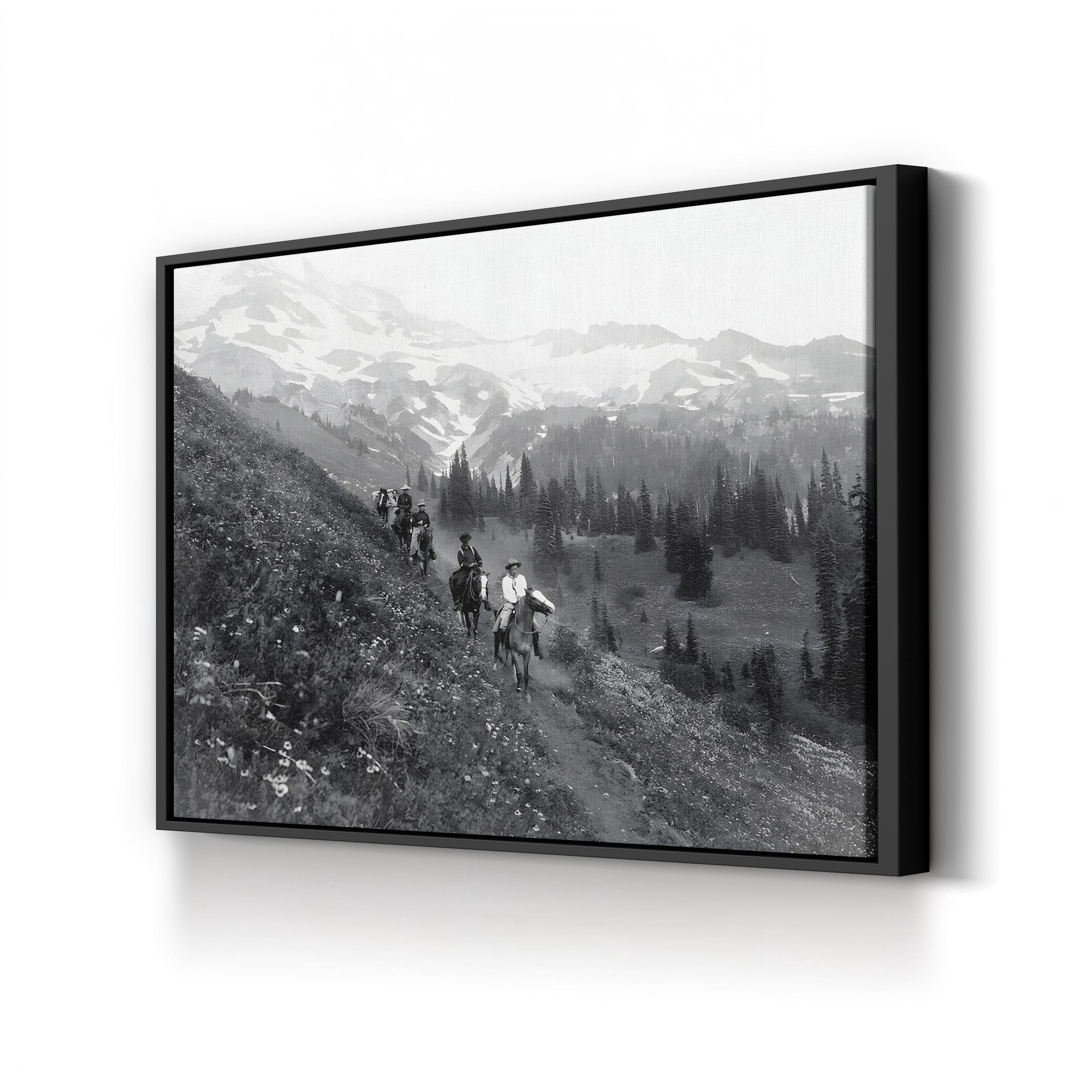 Mount Rainier National Park – Vintage Photography Wall Art | Mountain Landscape Canvas Print