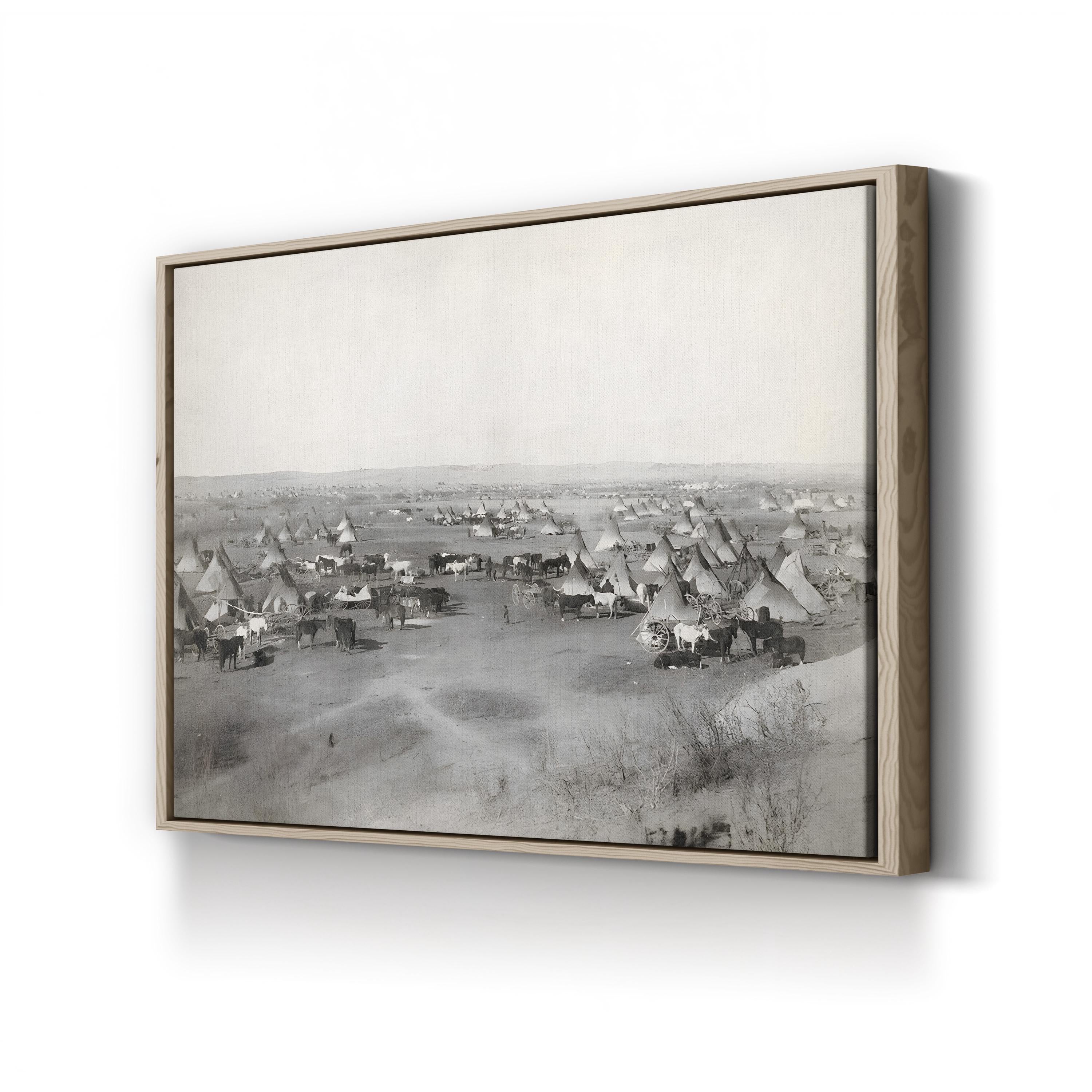 Lakota Sioux Camp, 1891 – Vintage Photography Wall Art | Frontier Canvas Print