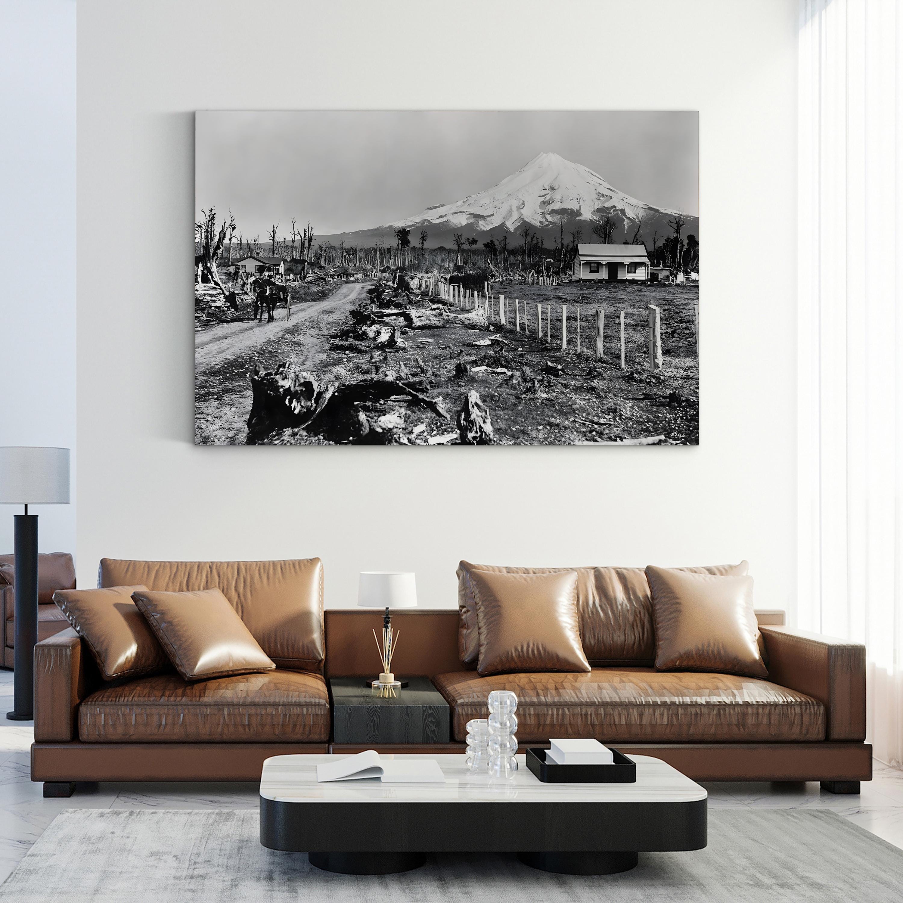 Mount Taranaki, New Zealand c.1910 – Vintage Photography Wall Art | Landscape Canvas Print