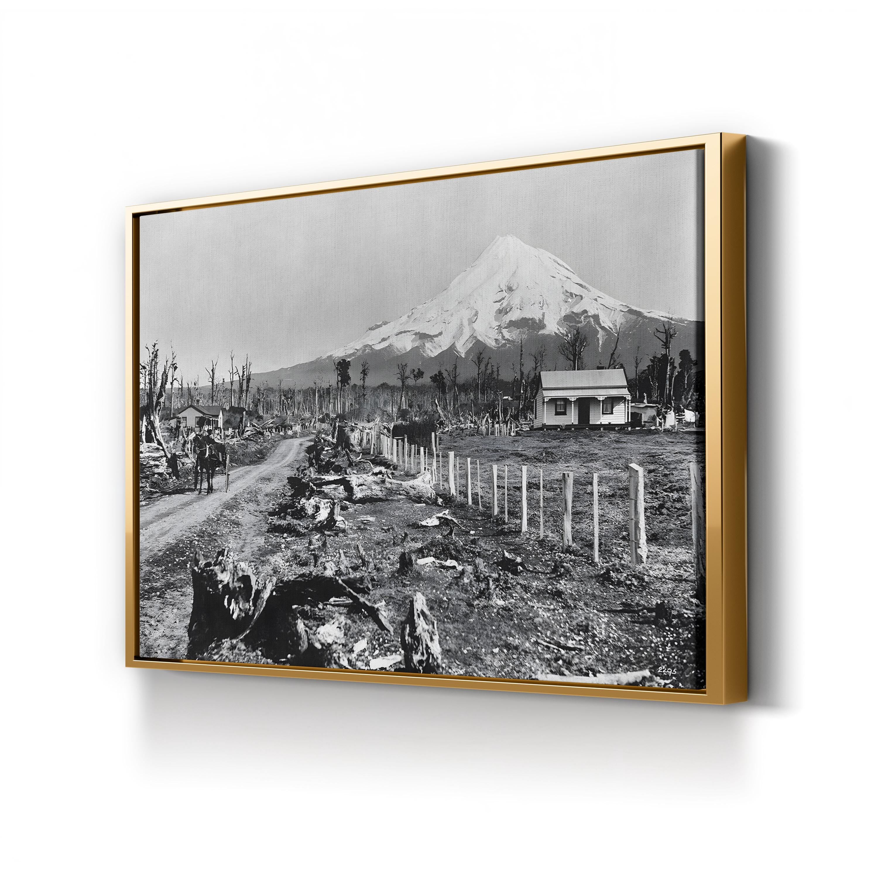 Mount Taranaki, New Zealand c.1910 – Vintage Photography Wall Art | Landscape Canvas Print