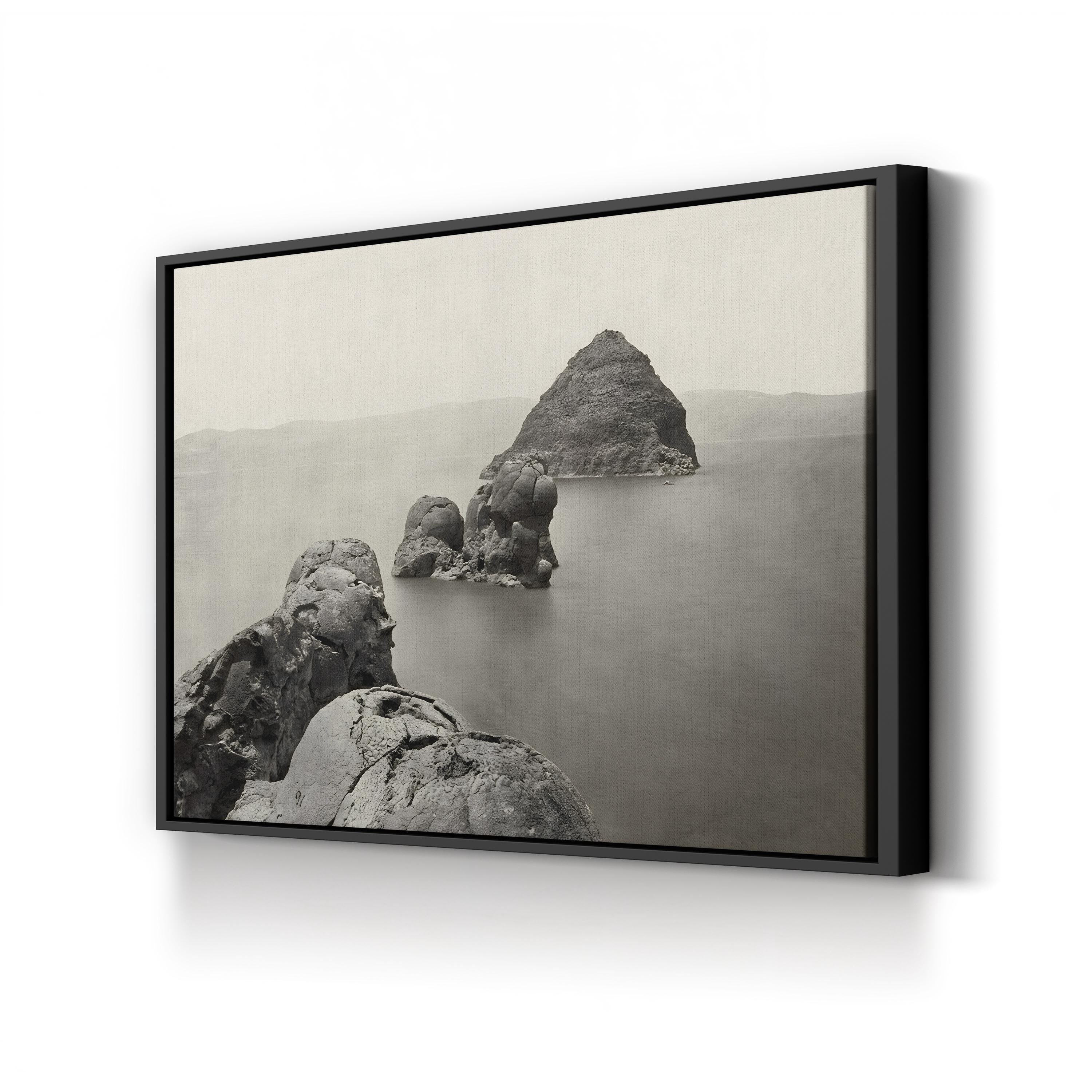 Nevada, Pyramid Lake Wall Art – Timothy O’Sullivan 1867 Black and White Landscape Photograph