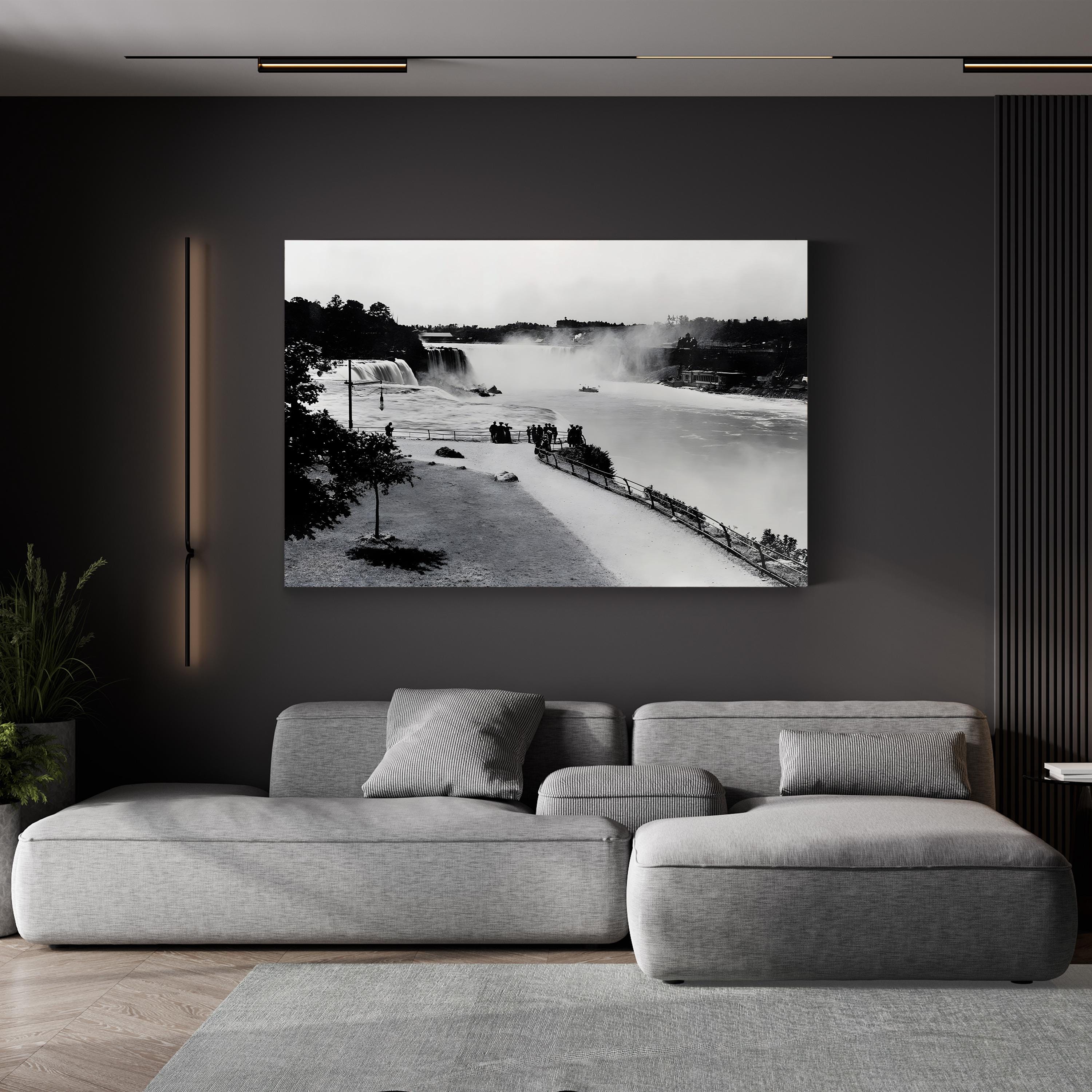 Niagara Falls, 1905 – Vintage Black and White Scenic Photograph Wall Art