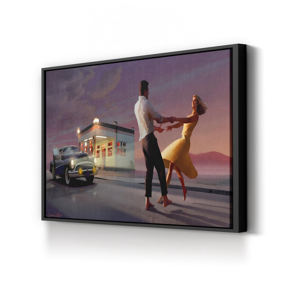 Night Dance by Chris Consani canvas print in Black Framed Canvas