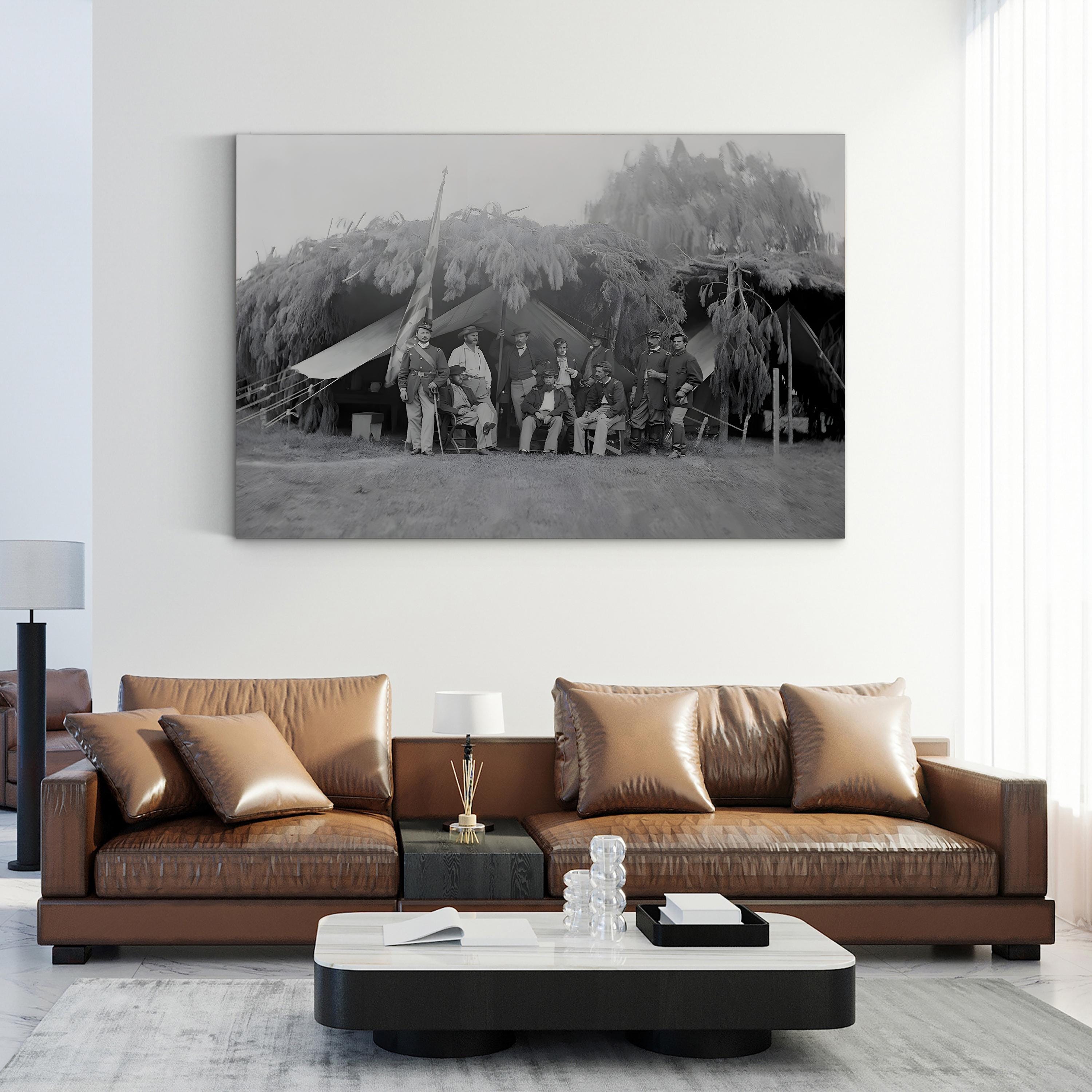 Officers of 4th New Jersey Infantry, American Civil War Wall Art | National Archives Historic Photograph Canvas