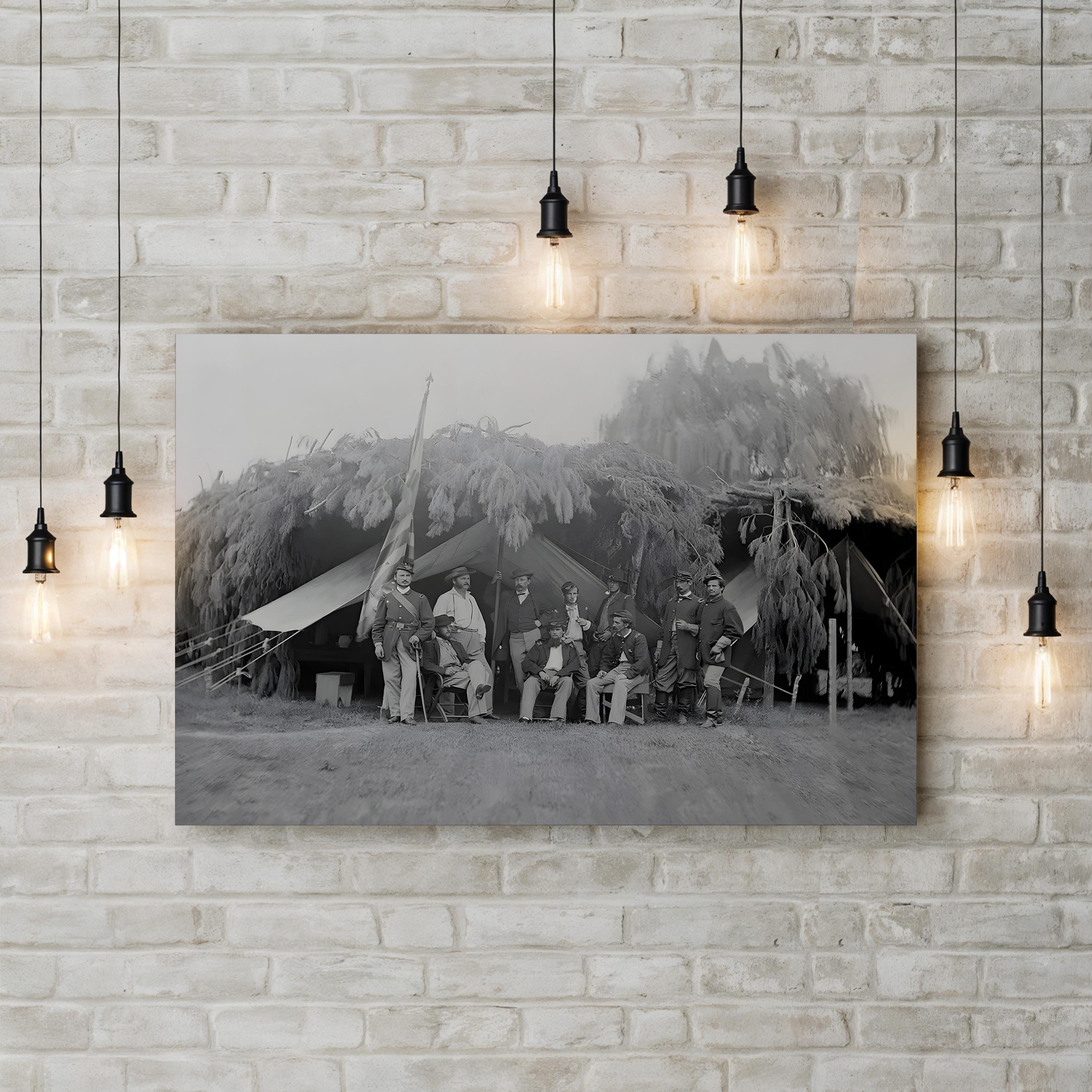 Officers of 4th New Jersey Infantry, American Civil War Wall Art | National Archives Historic Photograph Canvas