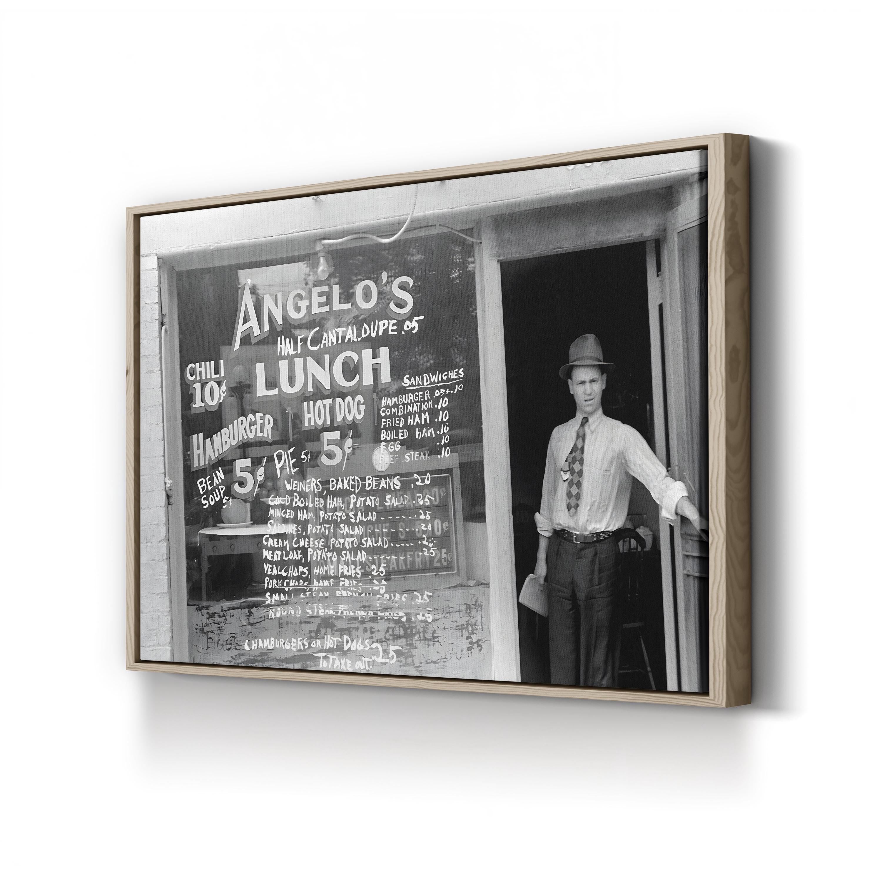 1938 Downtown Columbus, Ohio – Vintage Photography Wall Art | Black & White Cityscape Canvas Print