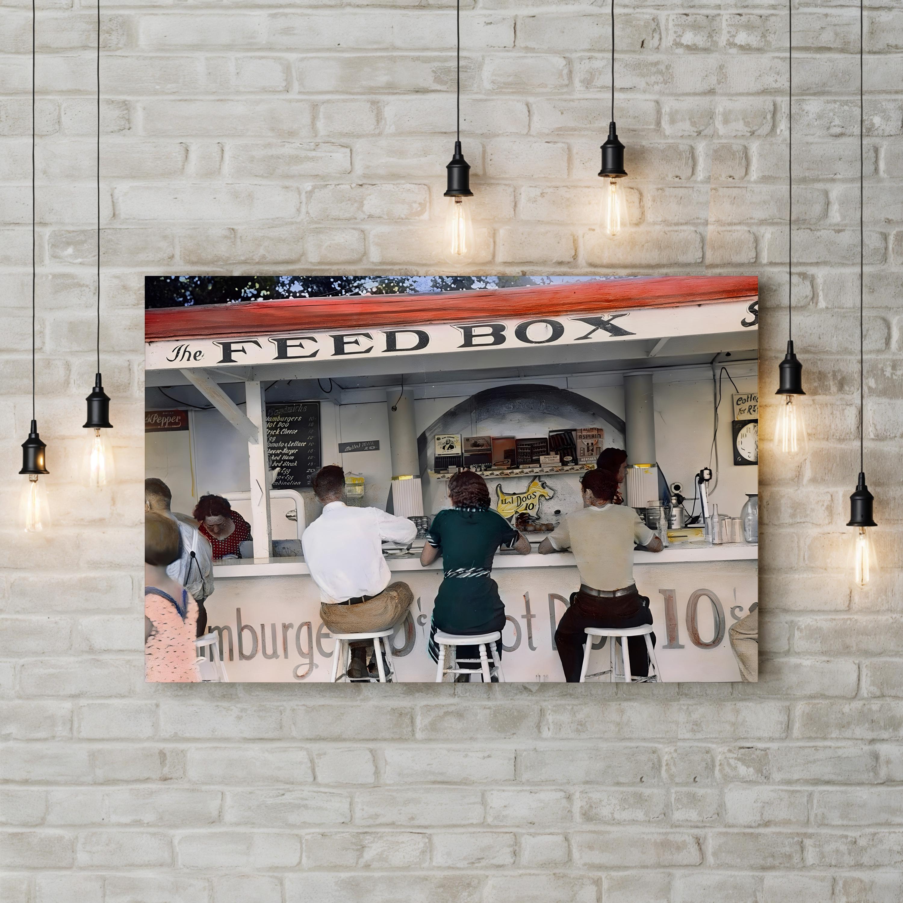Ohio Luncheonette Diner, 1938 – Vintage Photography Wall Art | Retro Americana Canvas Print