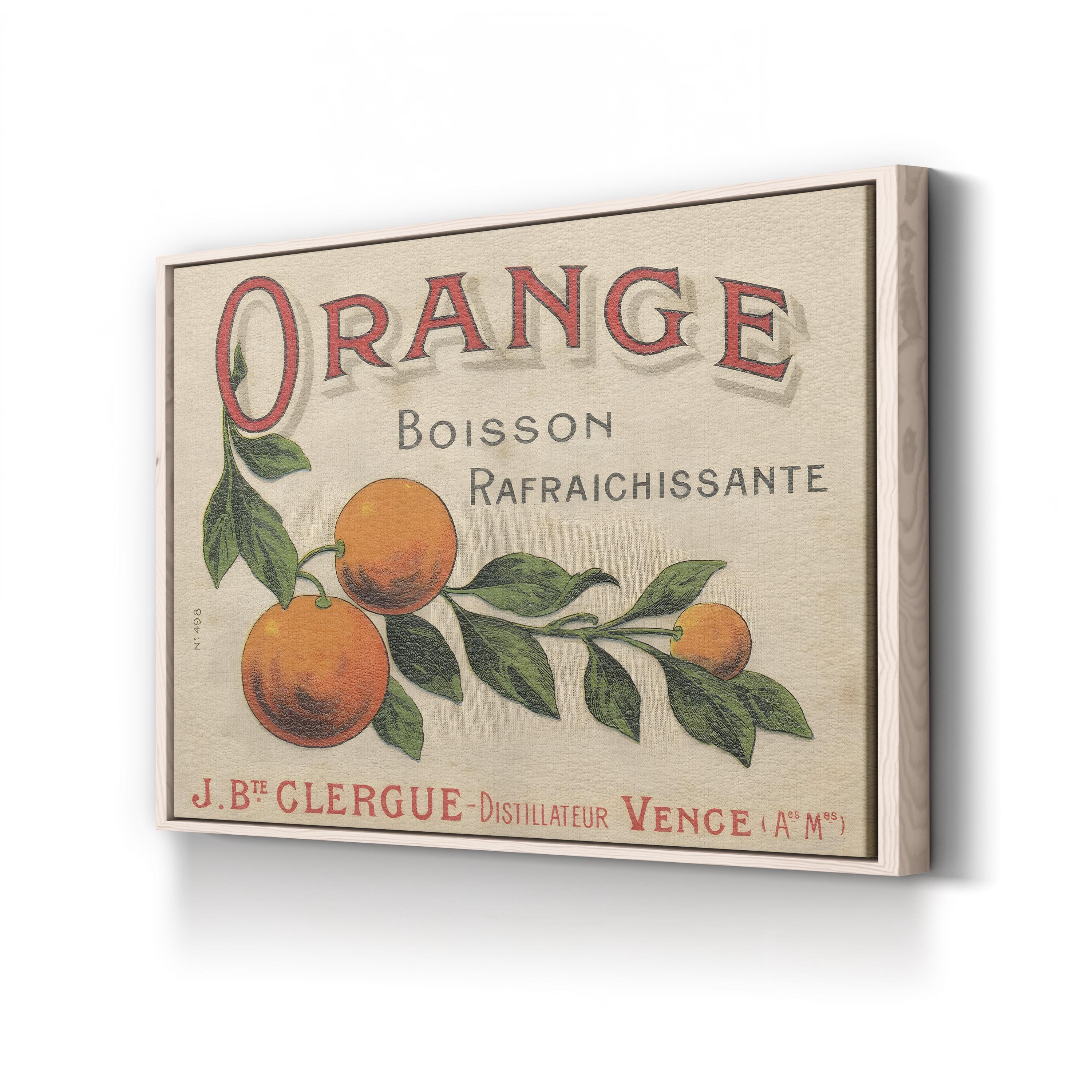 French Orange Label – Period Illustration Wall Art | Retro Kitchen Canvas Print