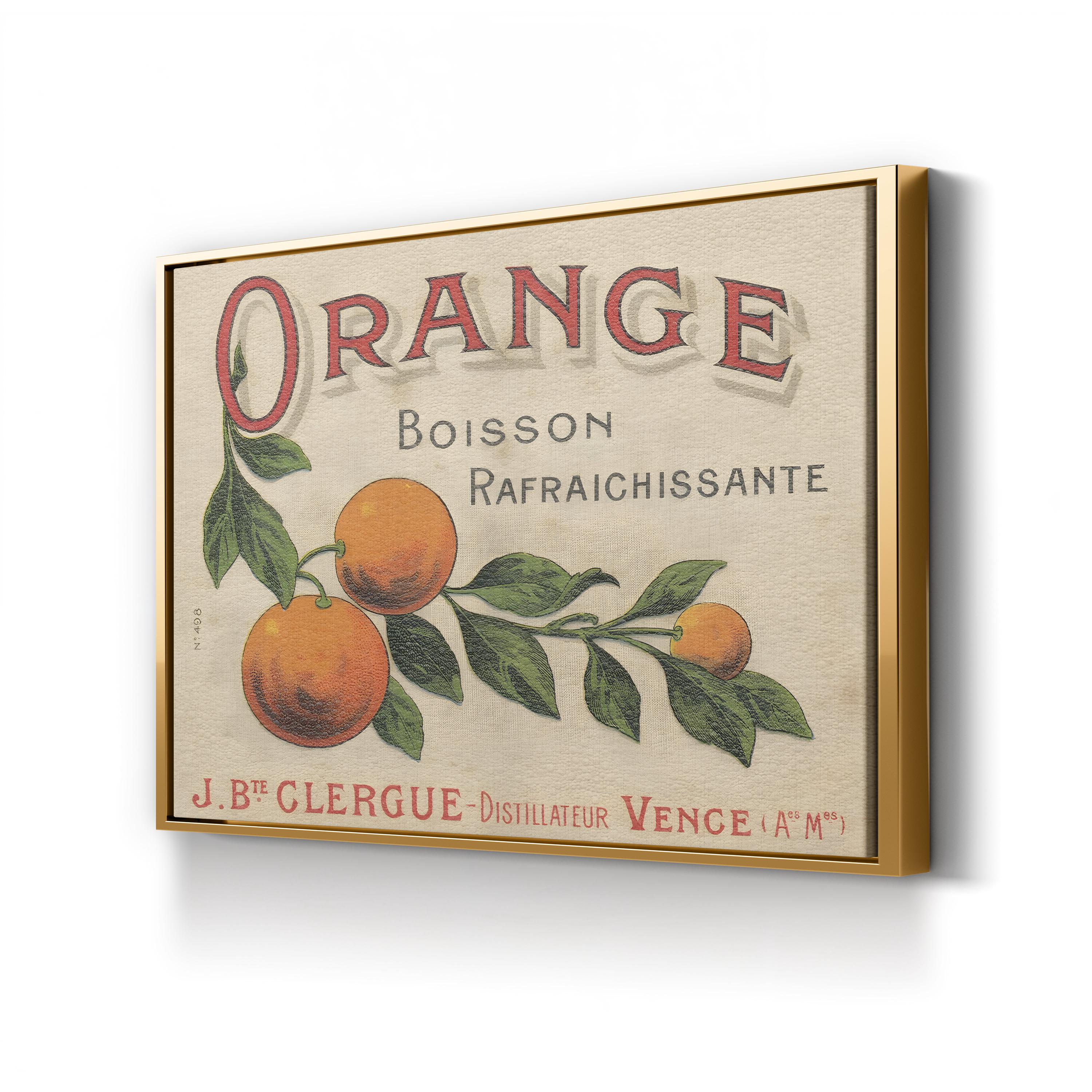 French Orange Label – Period Illustration Wall Art | Retro Kitchen Canvas Print