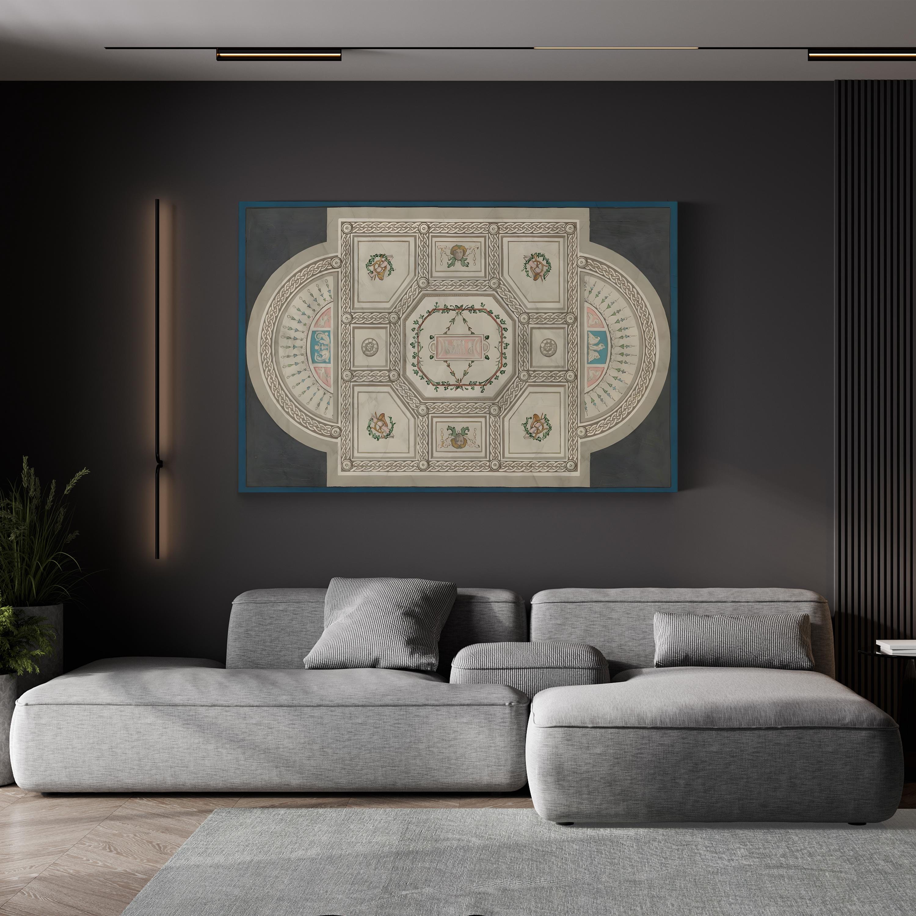 Parisian Ceiling Design by June Erica Vess canvas print in Gallery Canvas frame