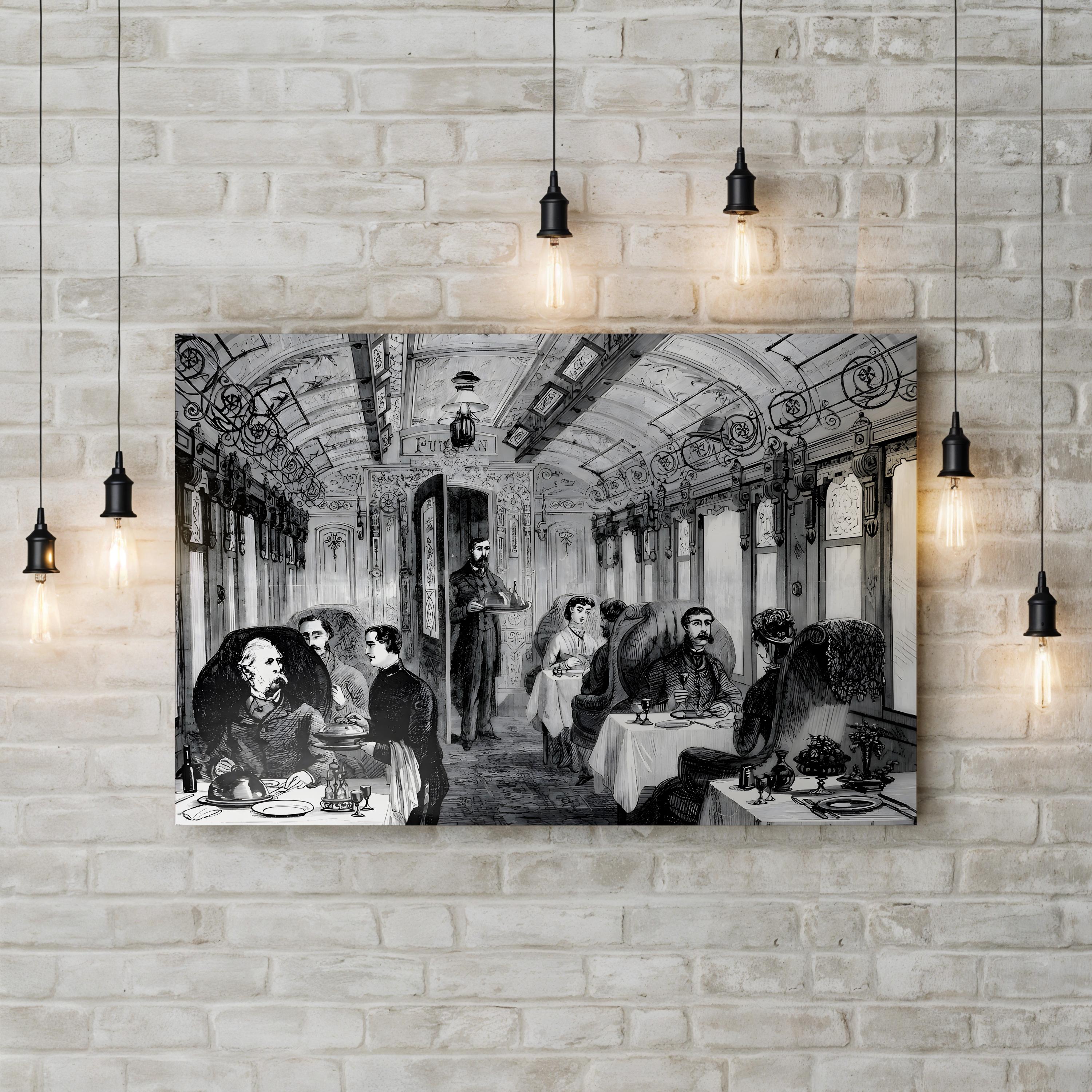 Great Northern Railway – Period Illustration Wall Art | 19th-Century Train Canvas Print