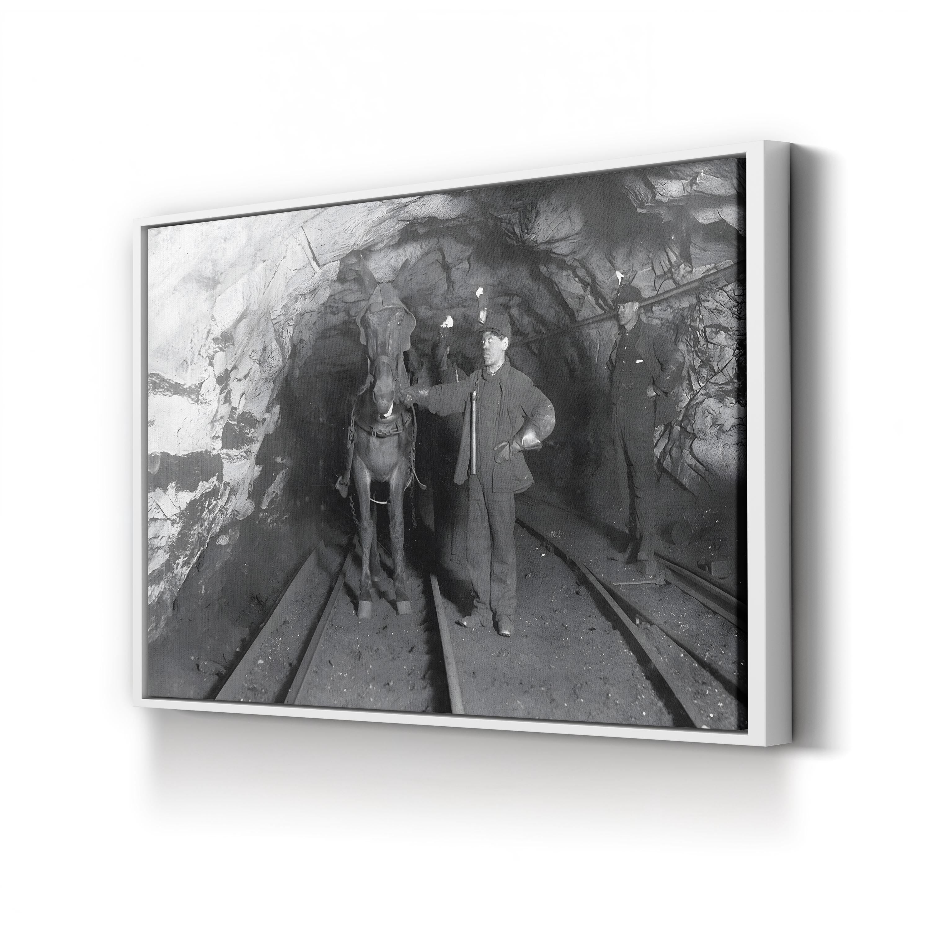 Pennsylvania Coal Mine, Early 1900s – Vintage Photography Wall Art | Industrial Canvas Print