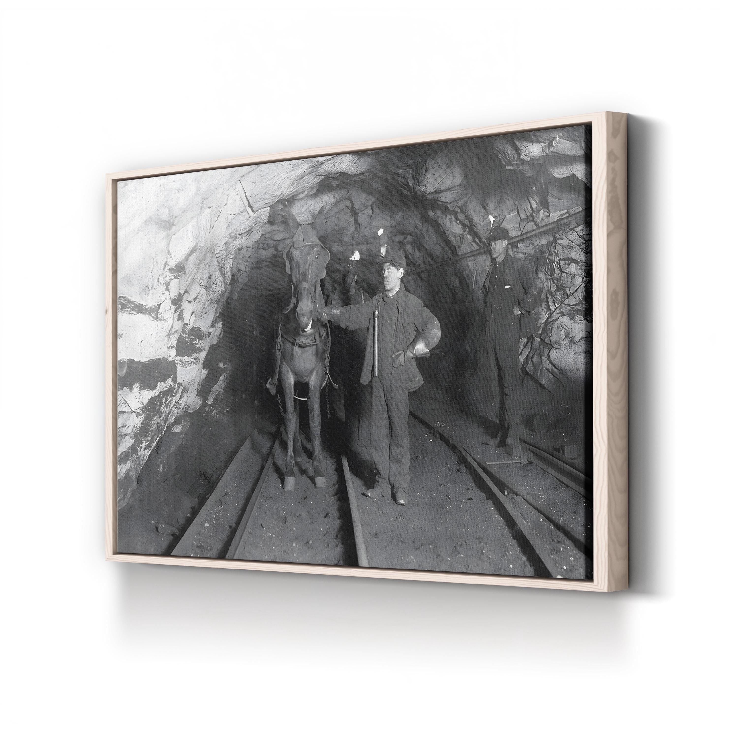 Pennsylvania Coal Mine, Early 1900s – Vintage Photography Wall Art | Industrial Canvas Print