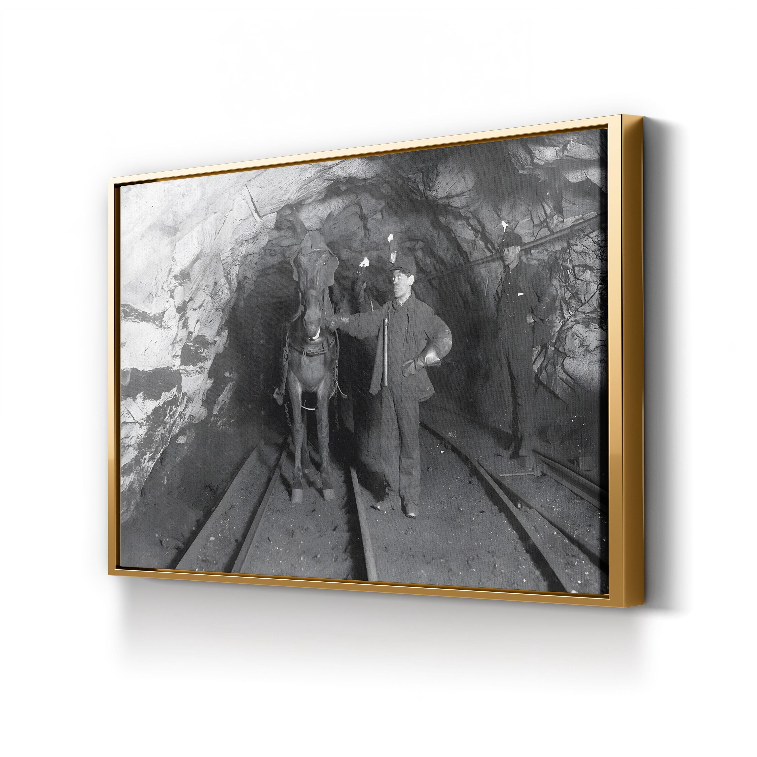 Pennsylvania Coal Mine, Early 1900s – Vintage Photography Wall Art | Industrial Canvas Print
