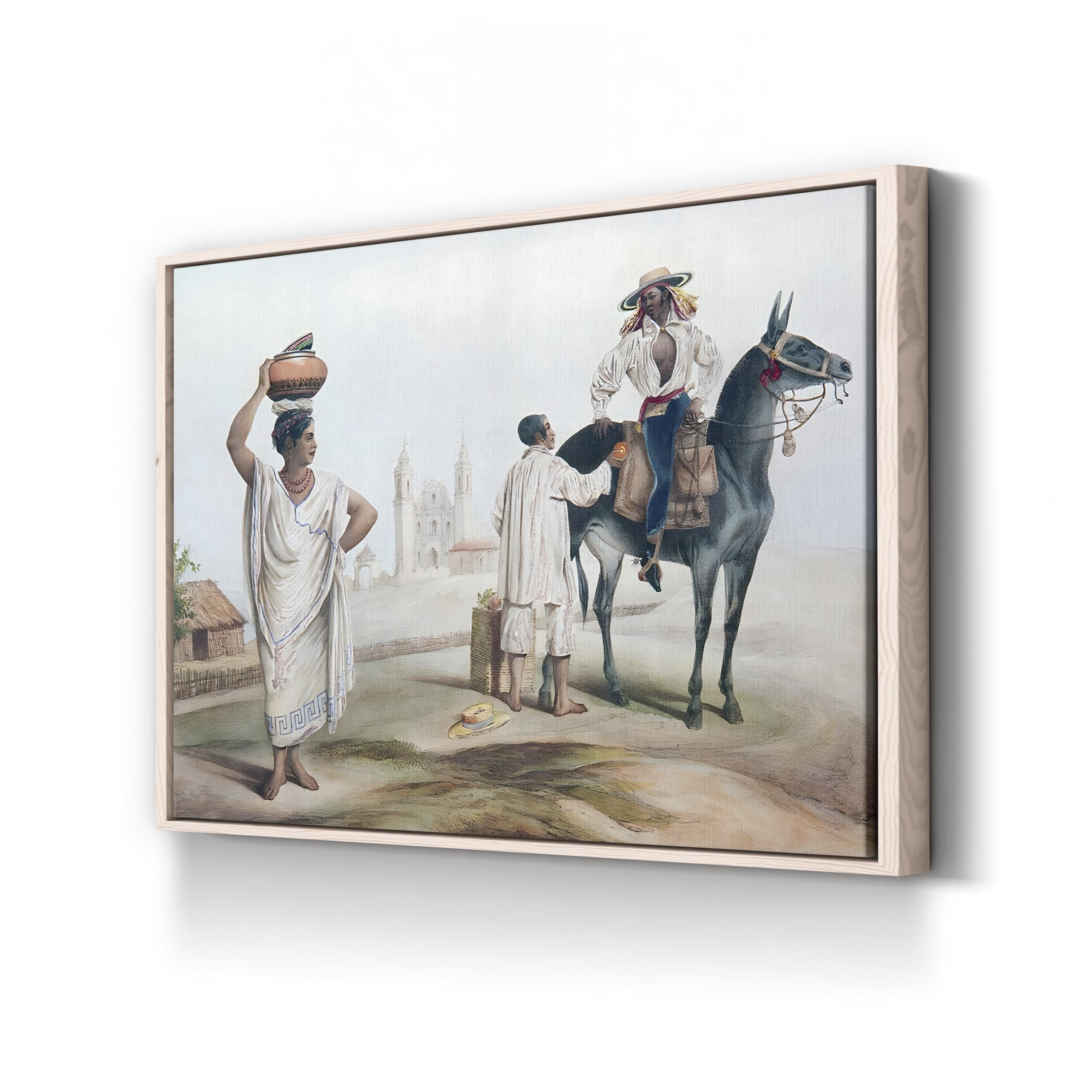 People of Tierra Caliente – Carlos Nebel Wall Art | 1830s Lithograph Canvas Print
