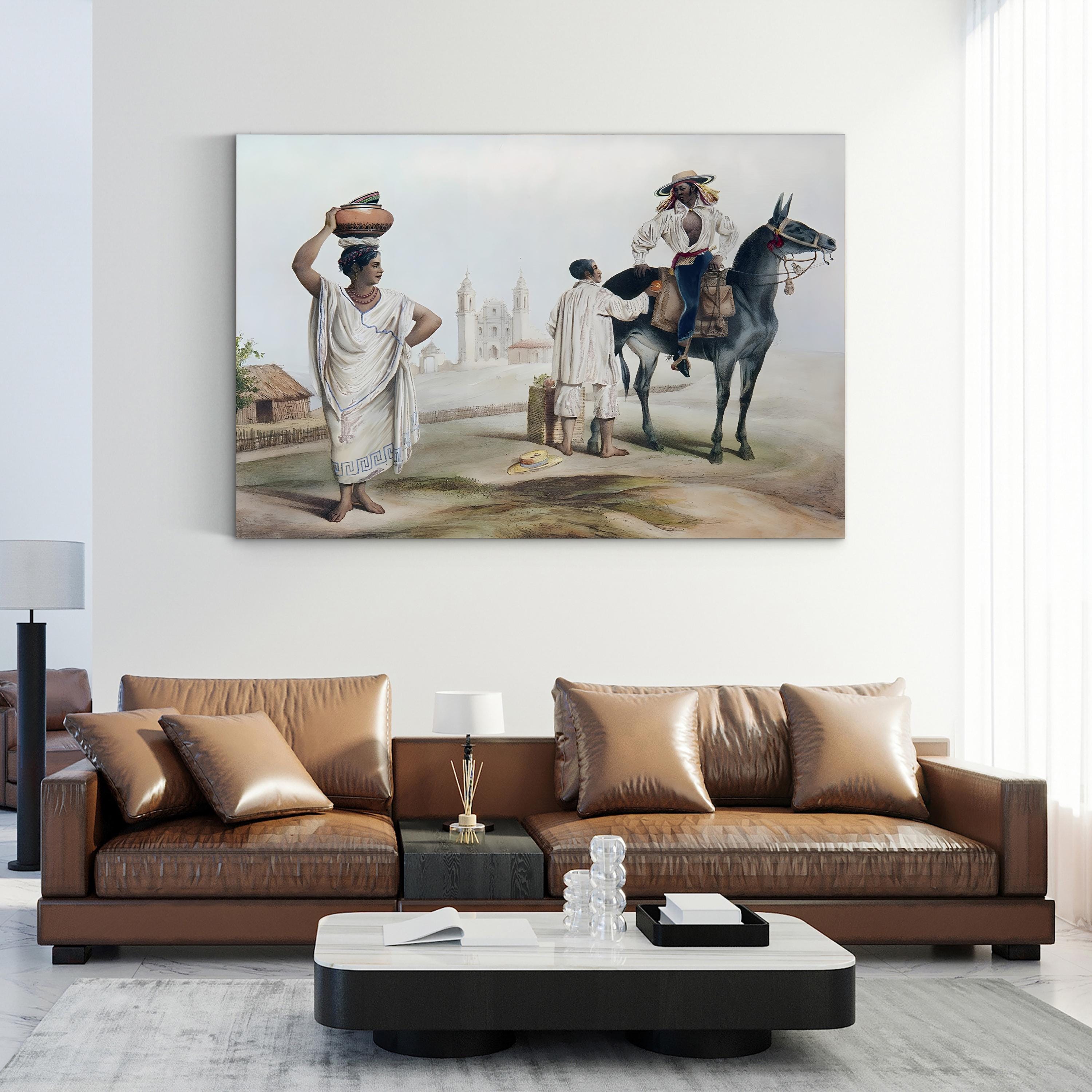 People of Tierra Caliente – Carlos Nebel Wall Art | 1830s Lithograph Canvas Print