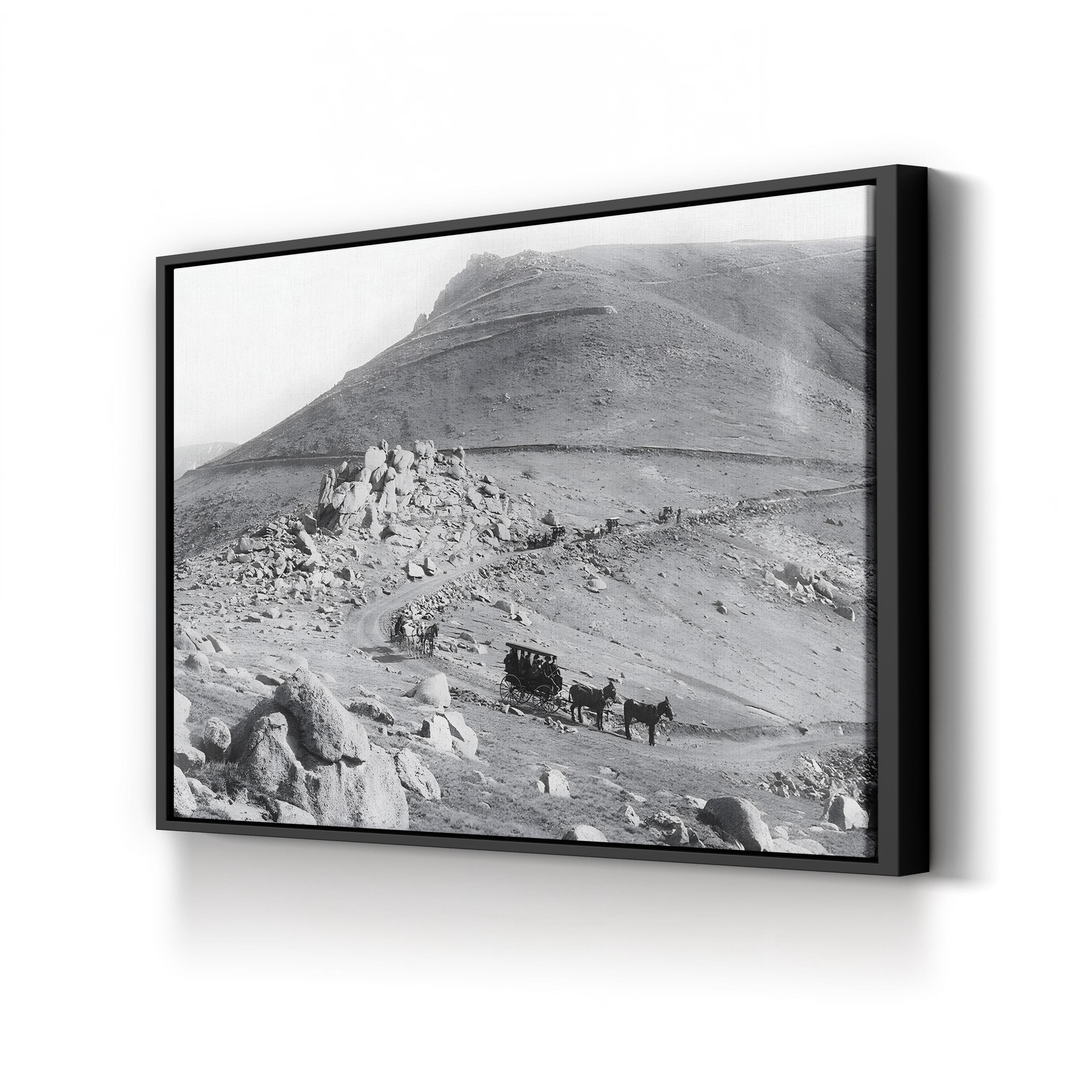 Pikes Peak, 1890s canvas print in a black frame