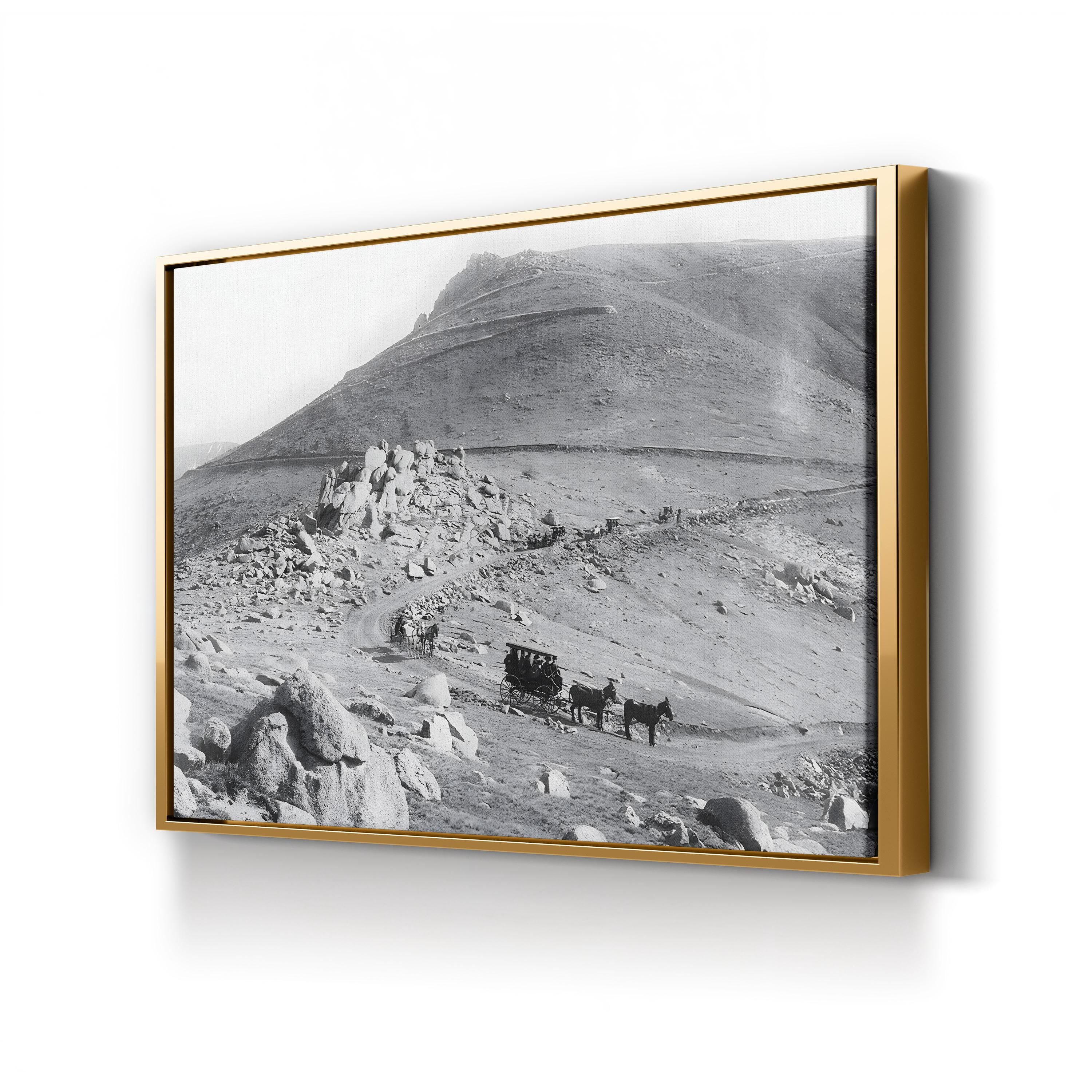 Pikes Peak, 1890s canvas print in a gold frame