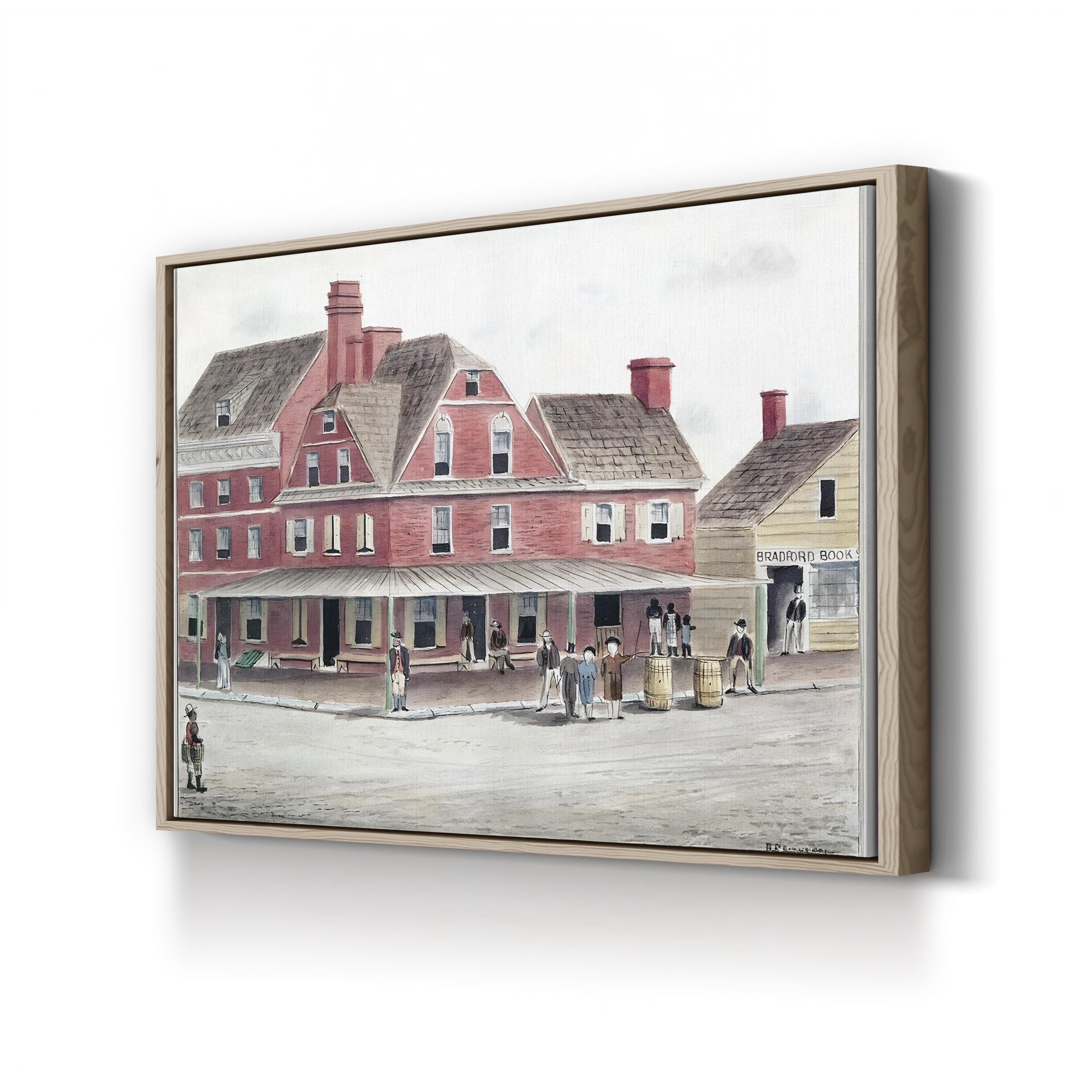 Philadelphia, 1770 – London Coffee House Historic Watercolor Wall Art by Benjamin Ridgeway Evans