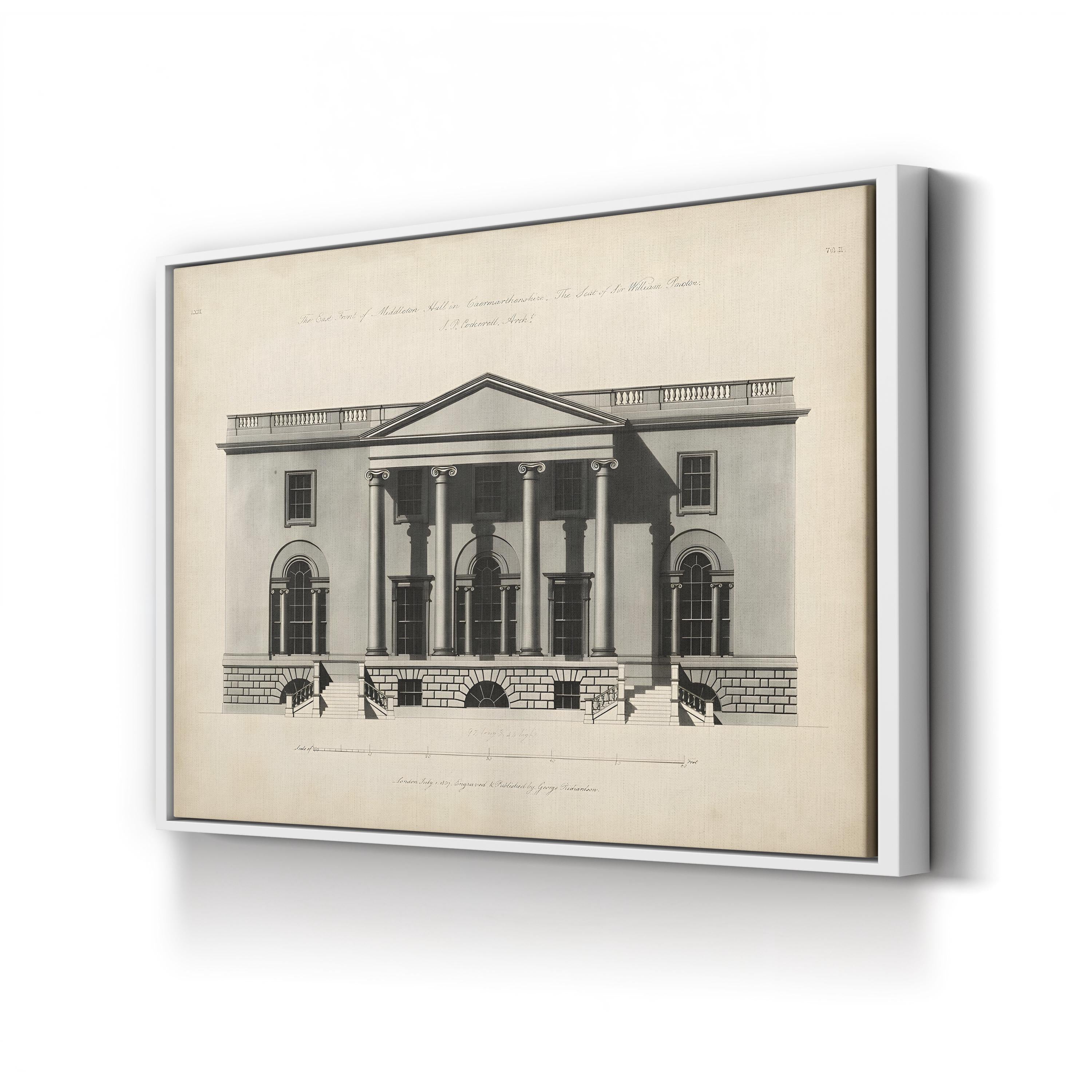 Richardson Architecture I Wall Art – Black and White Classical Architectural Print