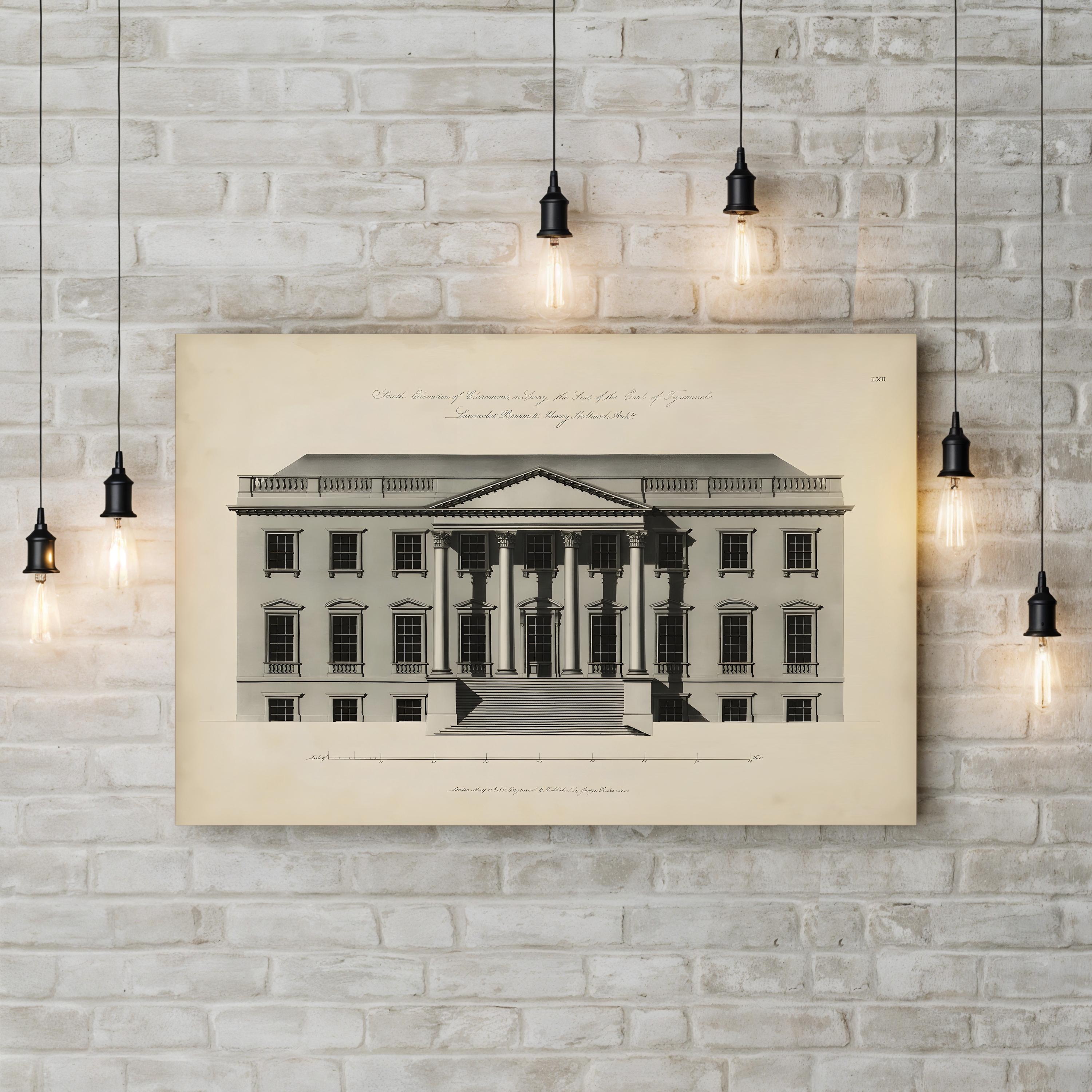 Richardson Architecture Print: Elegant Black and White Vintage Wall Art