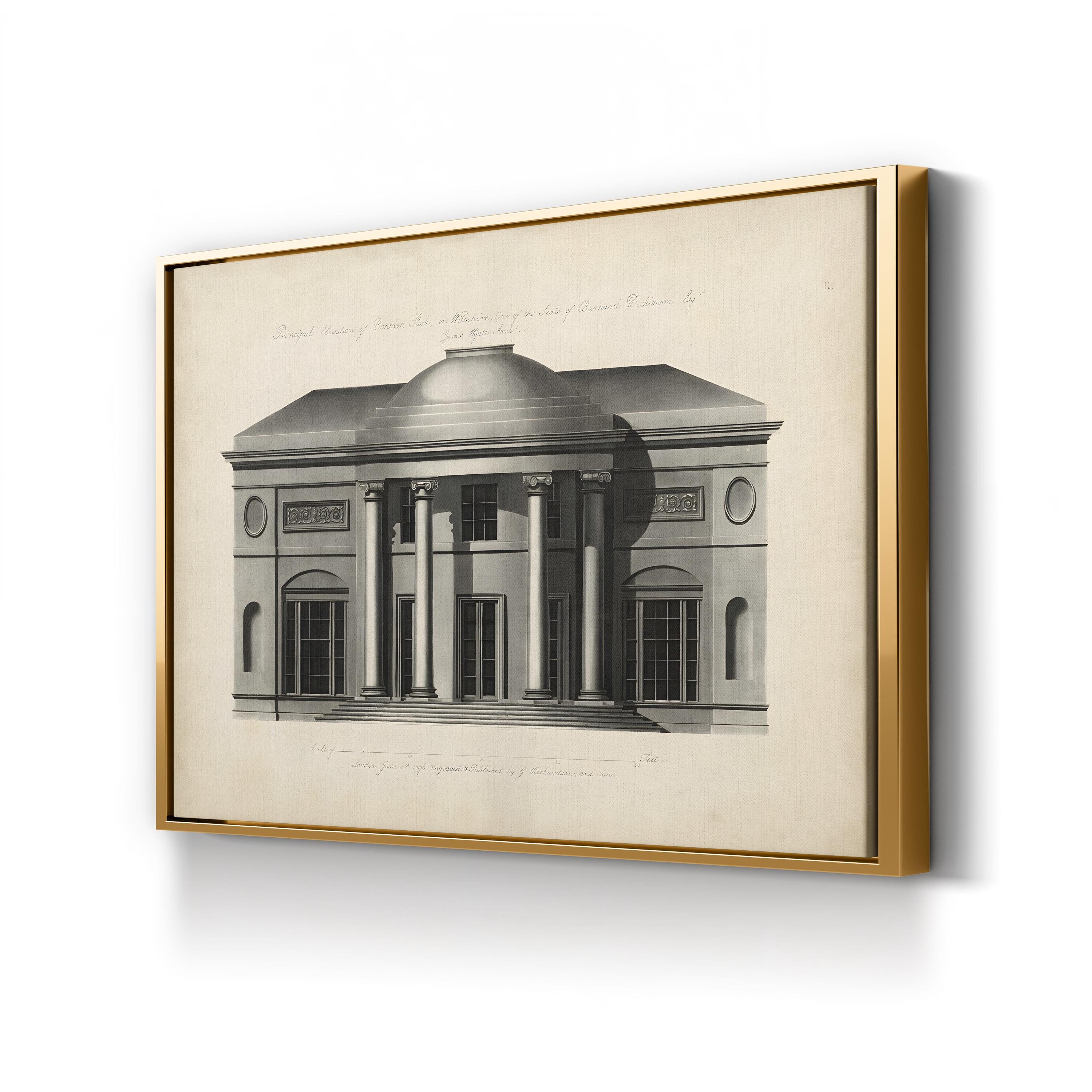Richardson Architecture III Wall Art by George Richardson – Vintage Black & White Architectural Canvas
