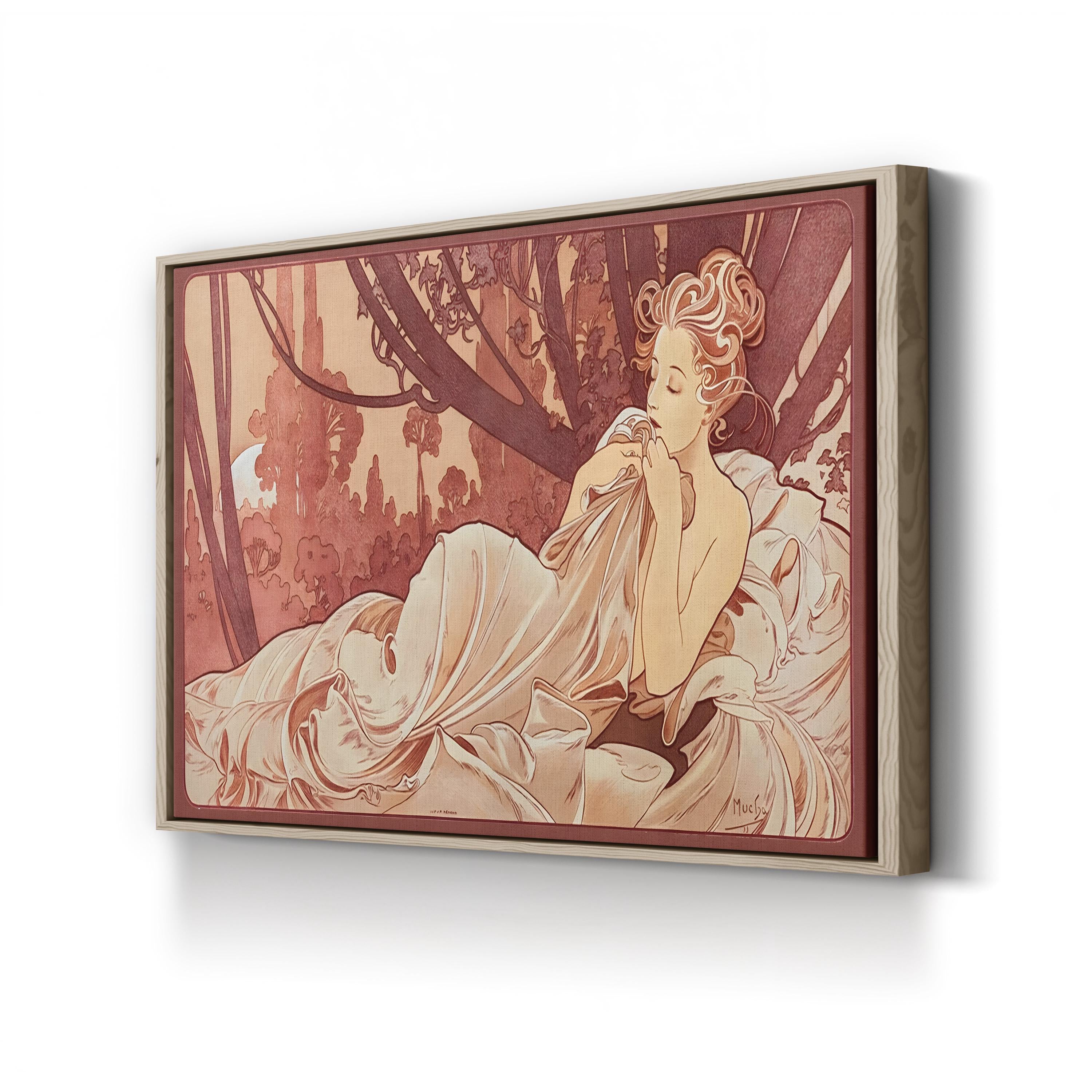 Sepia Mucha Wall Art by Vintage Apple Collection – Classical Figurative Illustration