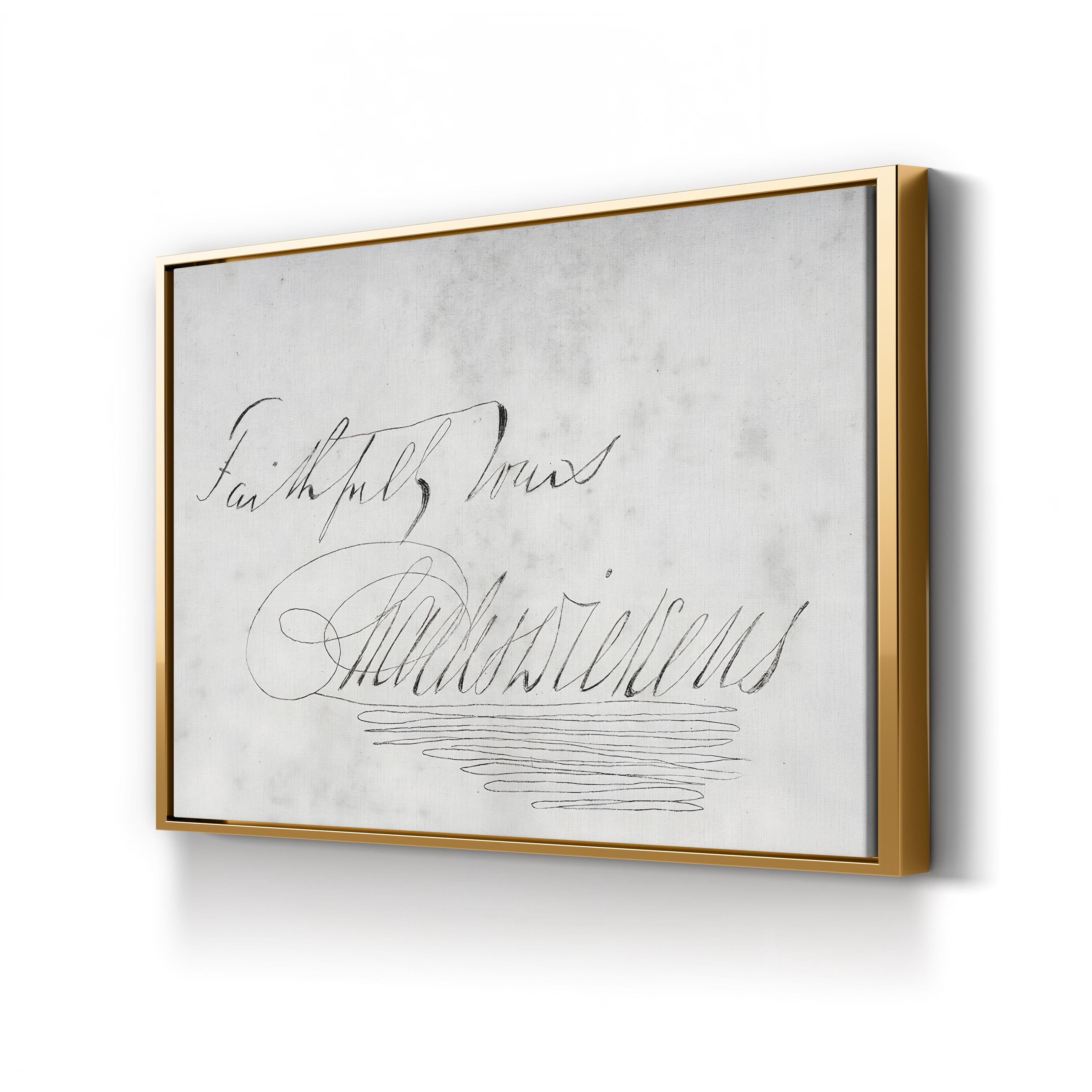 Signature of Charles Dickens, 1812–1870 from Bleak House Wall Art | Victorian Literary Manuscript Print