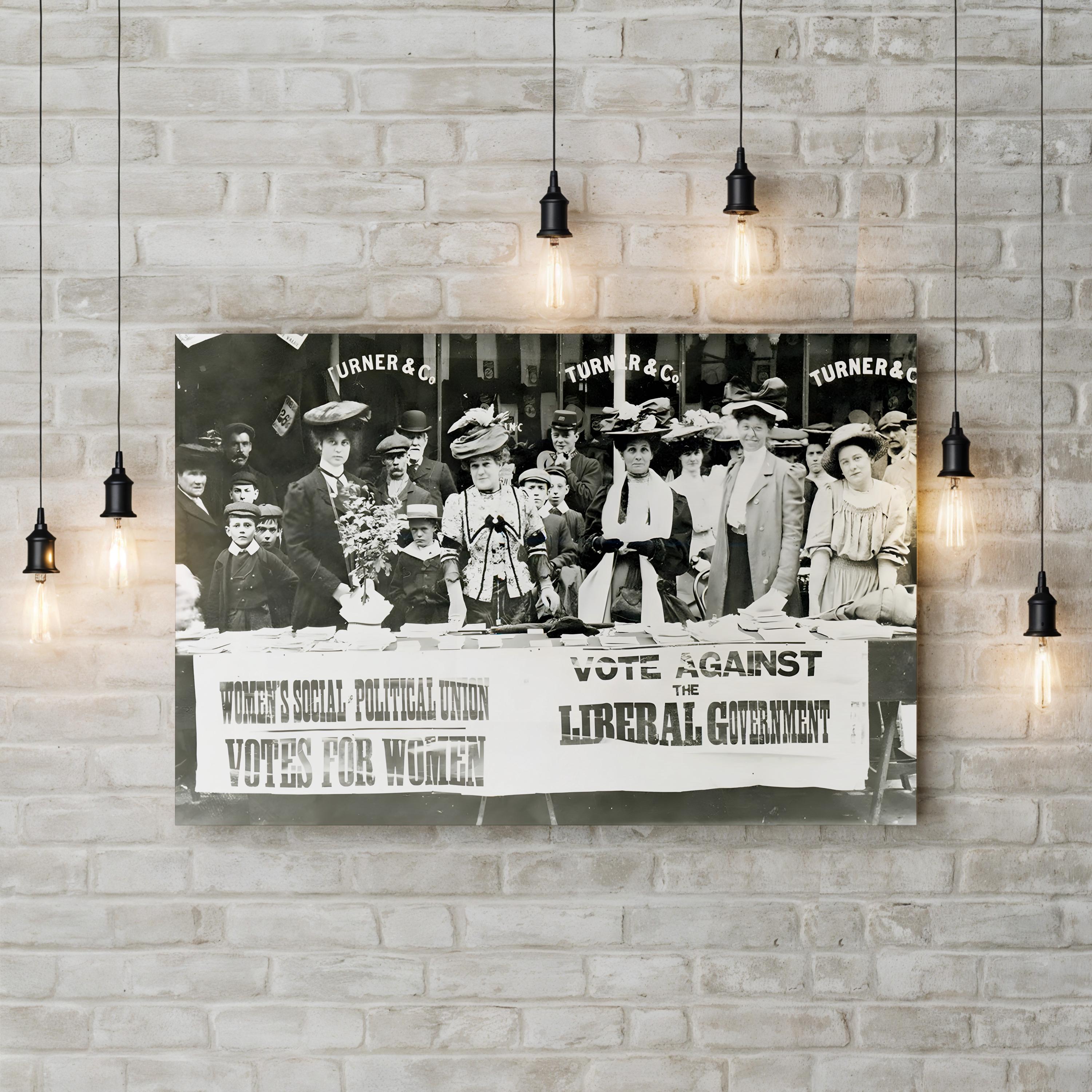 Suffrage Movement Photograph, 1910 – Vintage Photography Wall Art | Women's Rights Canvas Print