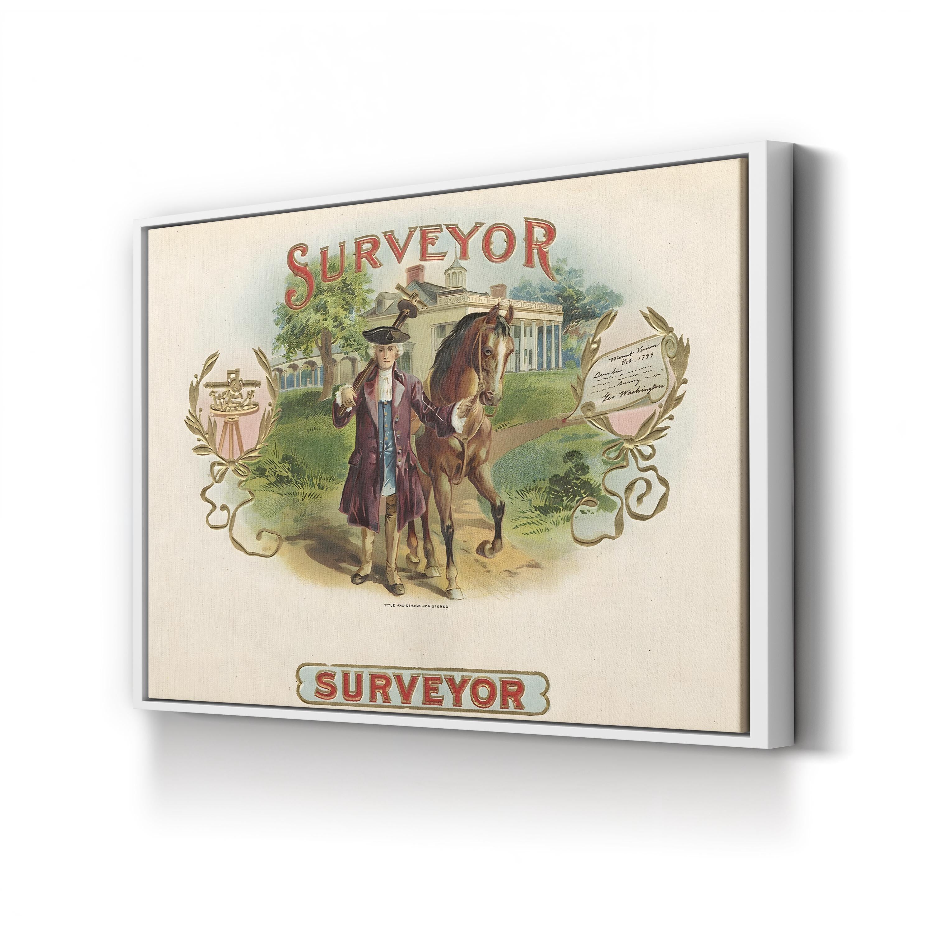 Vintage Surveyor’s Map – Period Illustration Wall Art | Historic Cartography Canvas Print