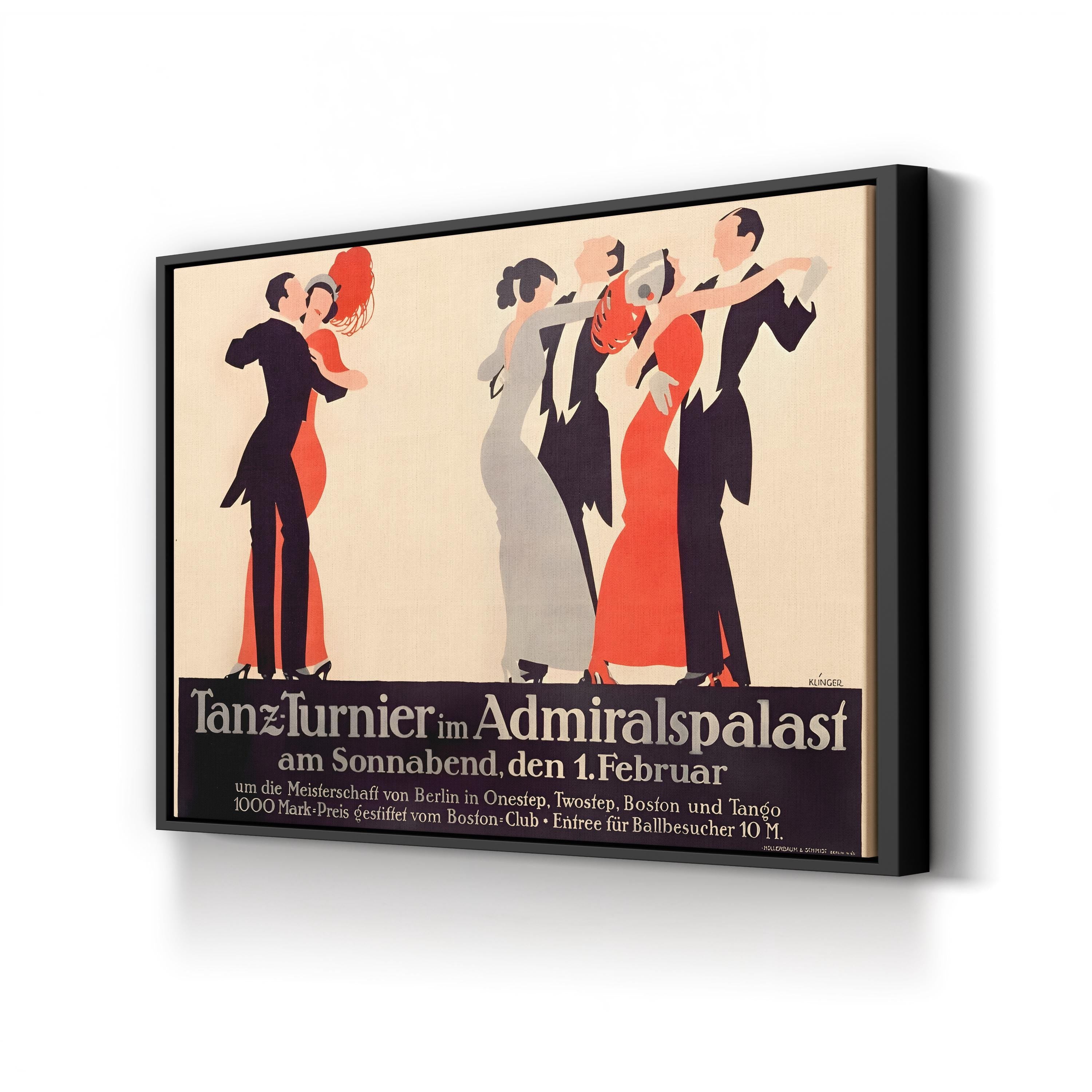 Tanz-Turnier – Admiralspalast Vintage Dance Poster Wall Art