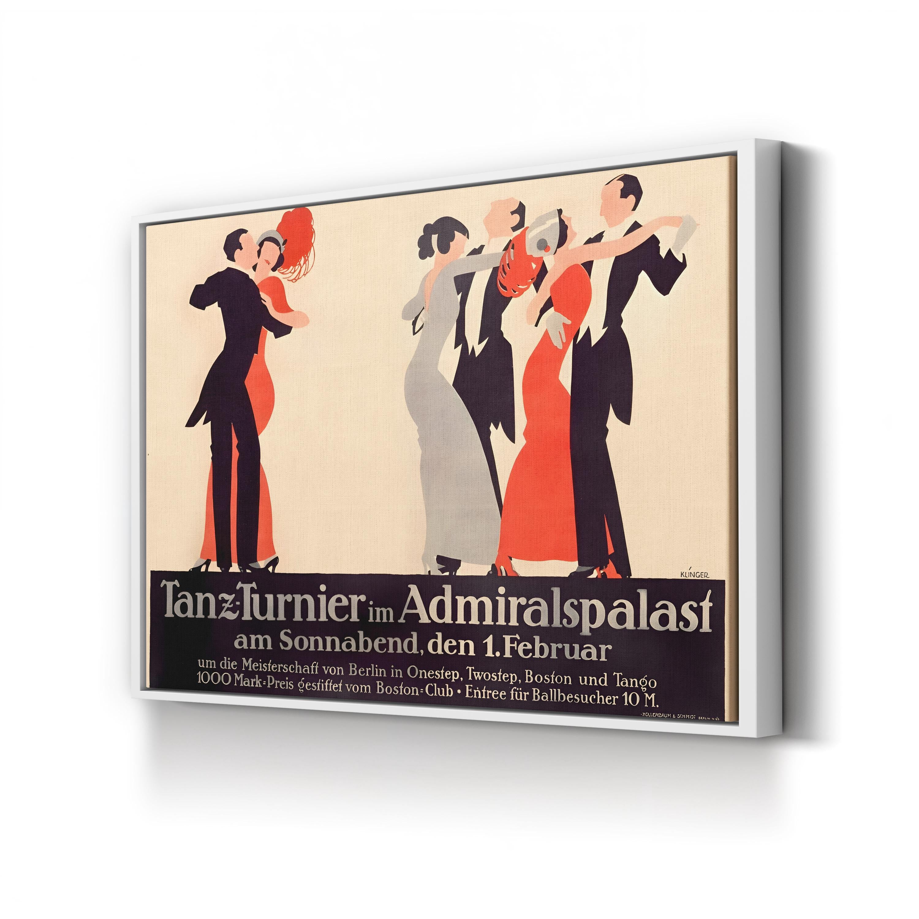 Tanz-Turnier – Admiralspalast Vintage Dance Poster Wall Art
