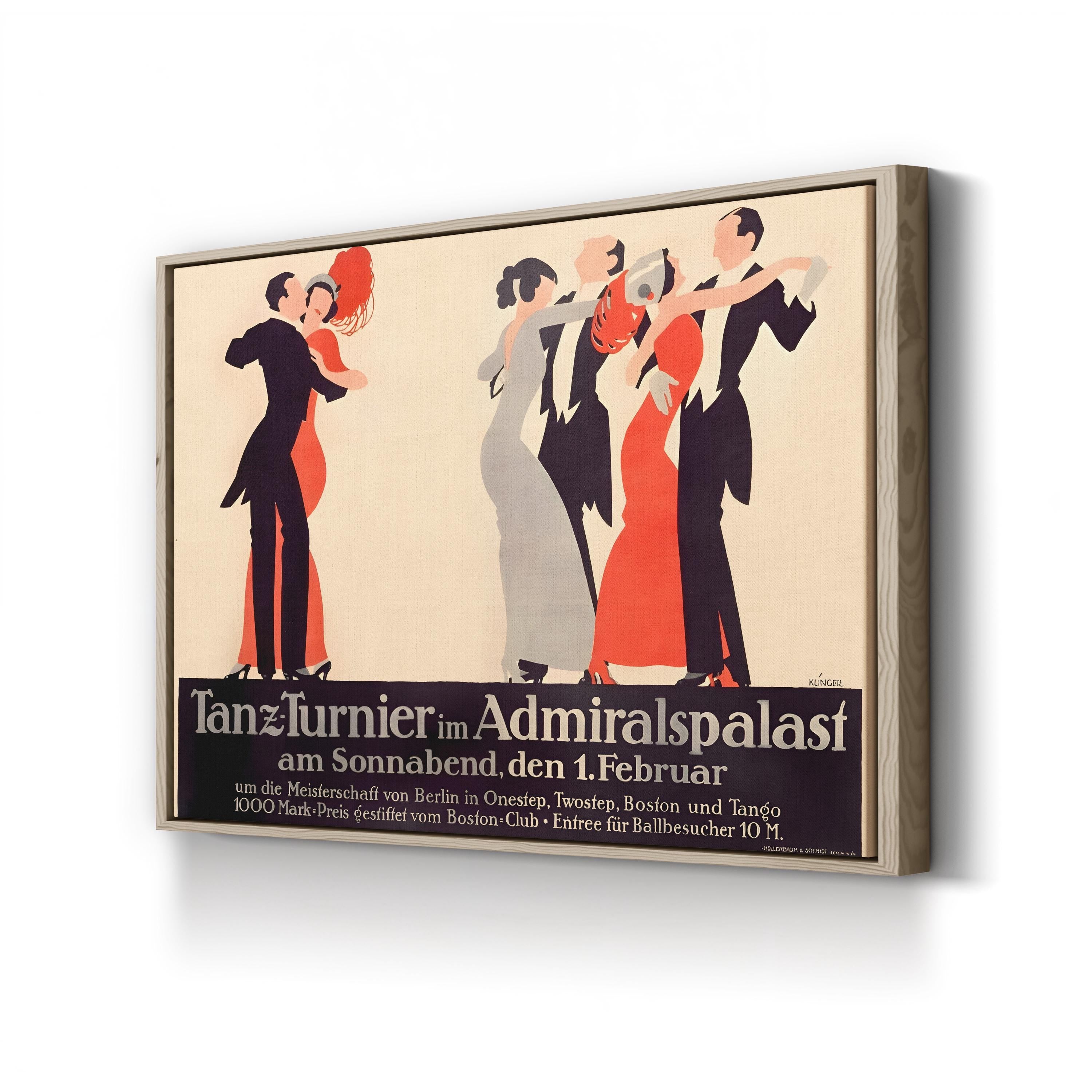 Tanz-Turnier – Admiralspalast Vintage Dance Poster Wall Art