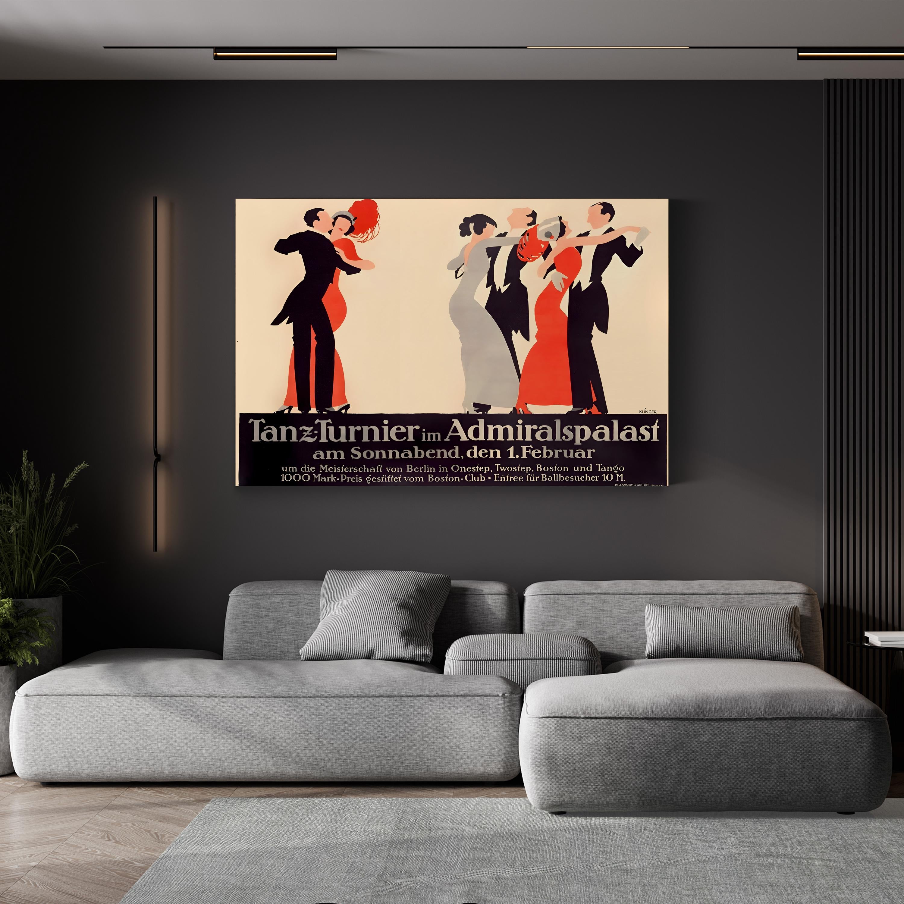 Tanz-Turnier – Admiralspalast Vintage Dance Poster Wall Art
