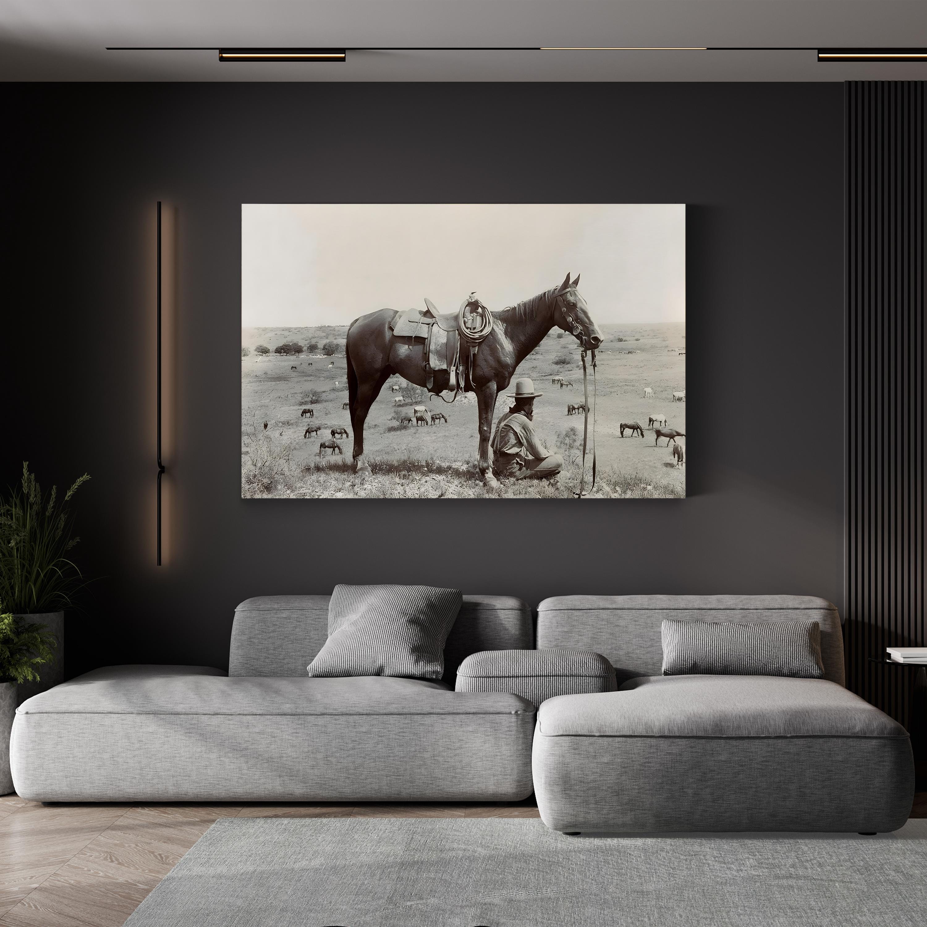 Vintage Texas Cowboy, 1910 – Vintage Photography Wall Art | Western Canvas Print