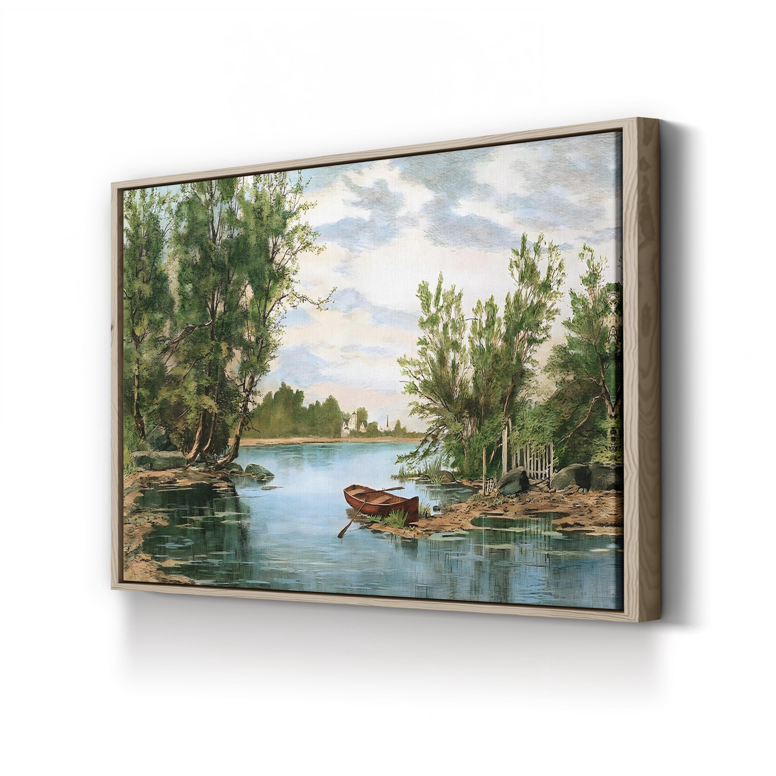 The Cove Canvas Art – Tranquil River Landscape Wall Decor