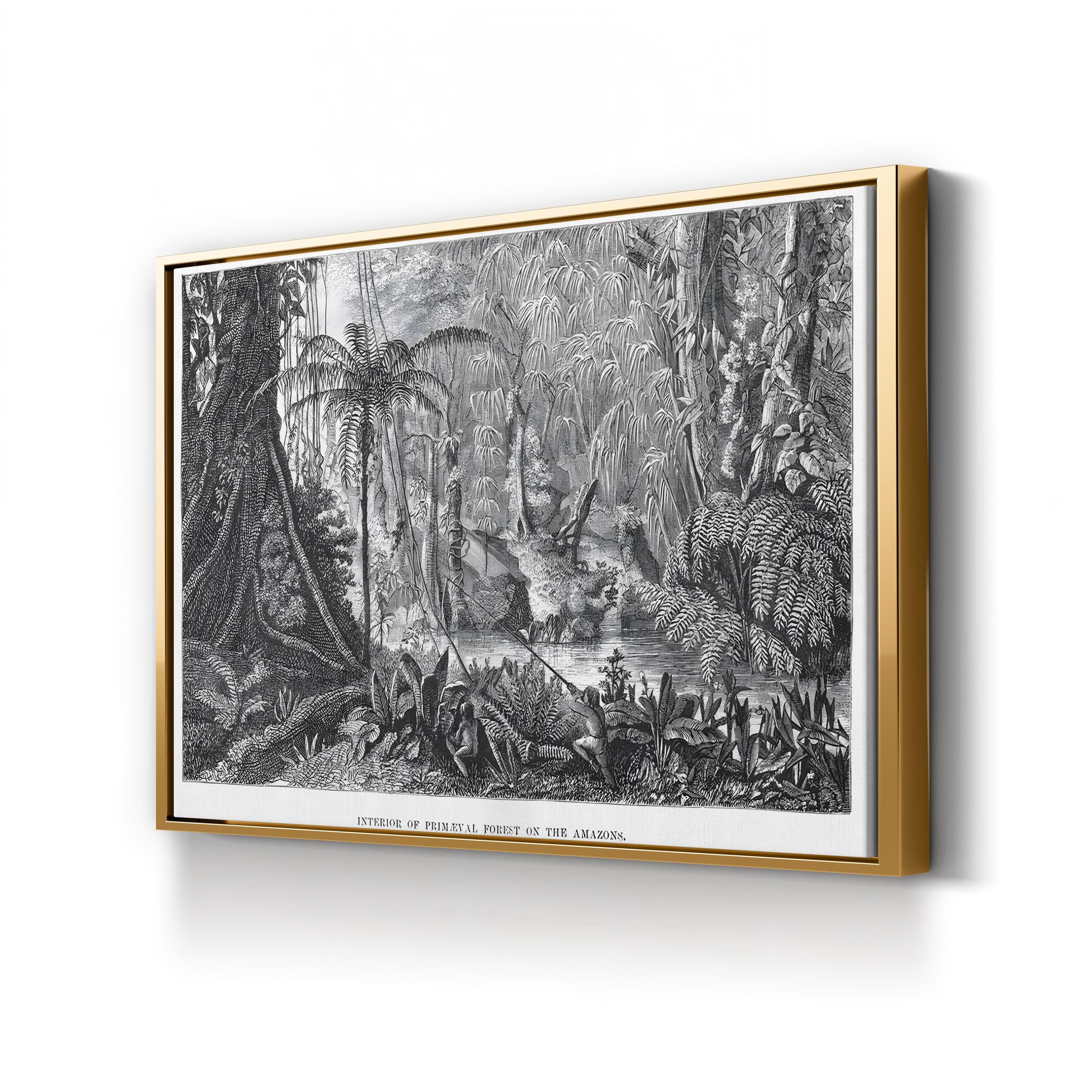 Vintage Amazon Rainforest Interior Canvas Print: Henry Walter Bates (1863)