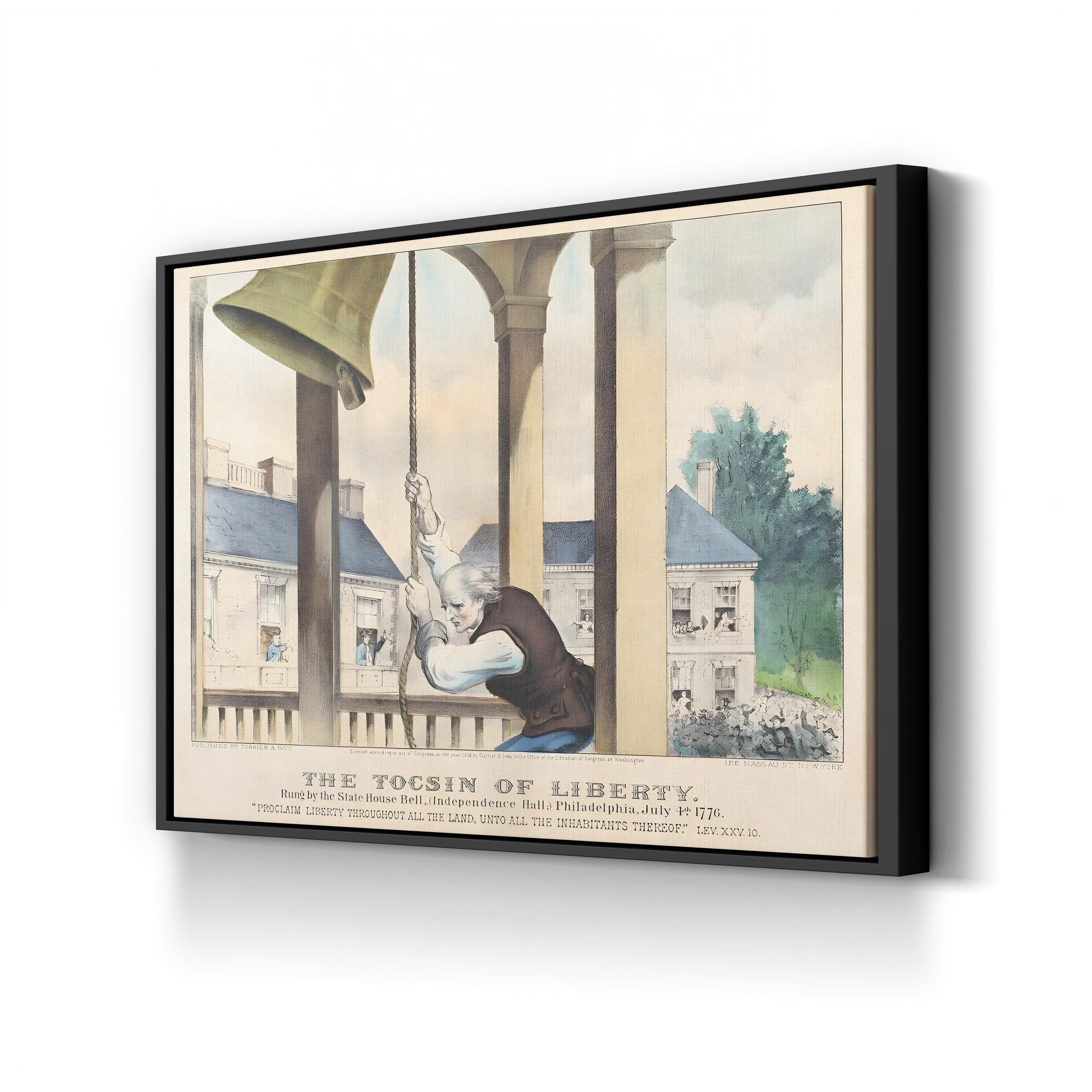 The Tocsin of Liberty 1776 – Currier & Ives Wall Art | Vintage Patriotic Canvas Print
