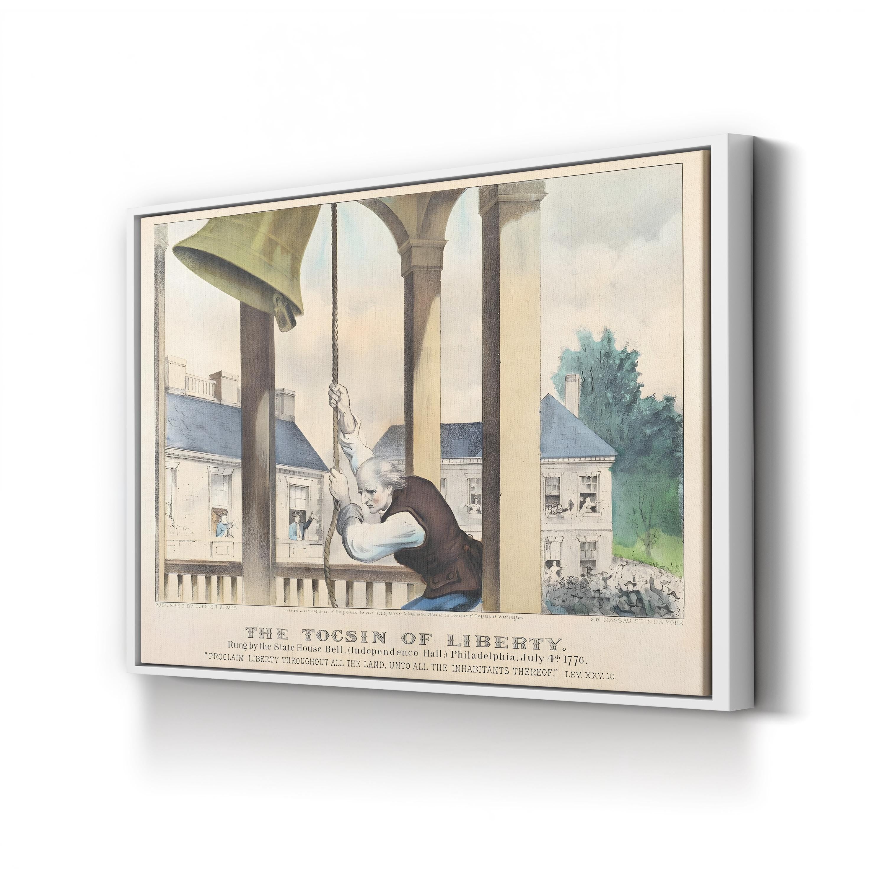 The Tocsin of Liberty 1776 – Currier & Ives Wall Art | Vintage Patriotic Canvas Print