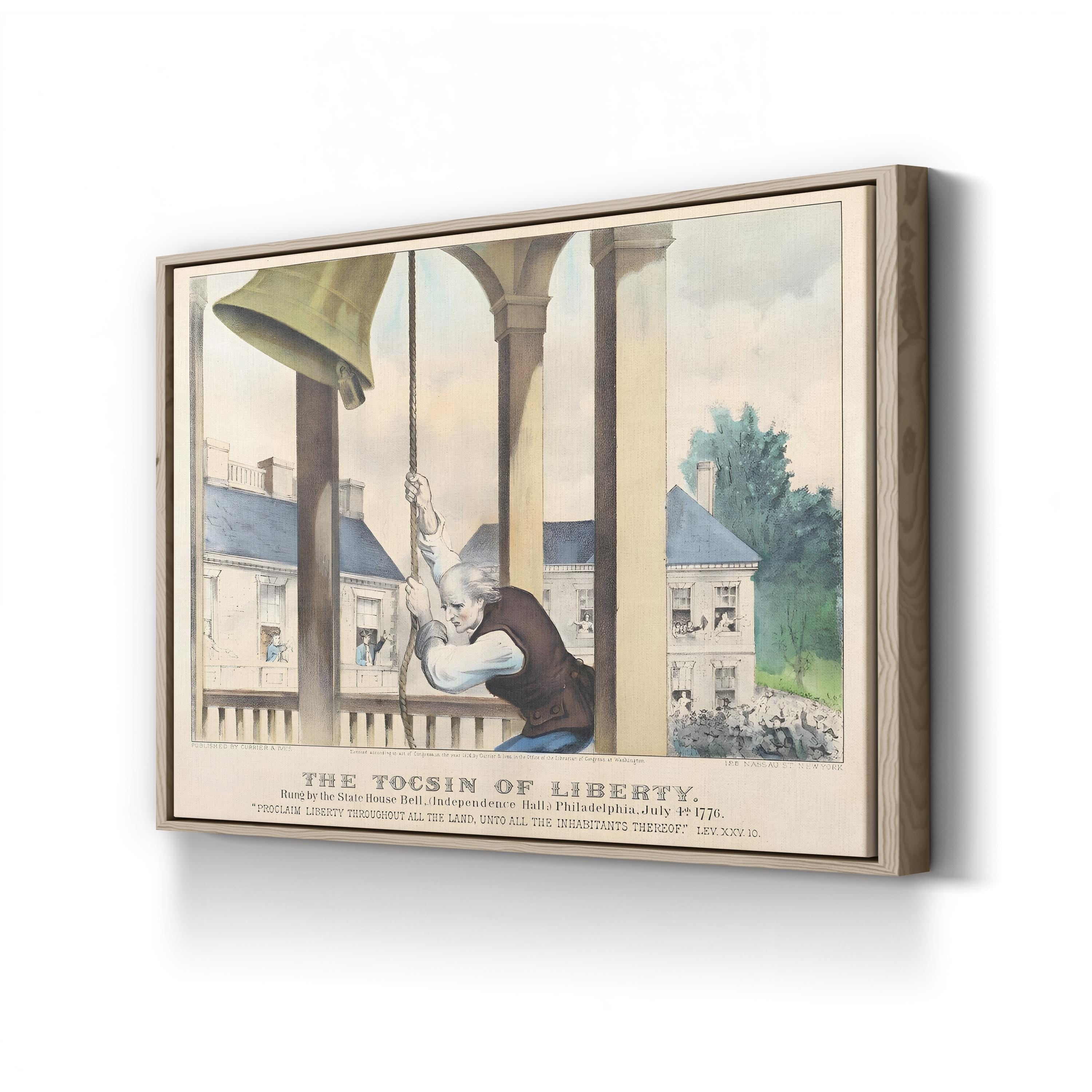 The Tocsin of Liberty 1776 – Currier & Ives Wall Art | Vintage Patriotic Canvas Print