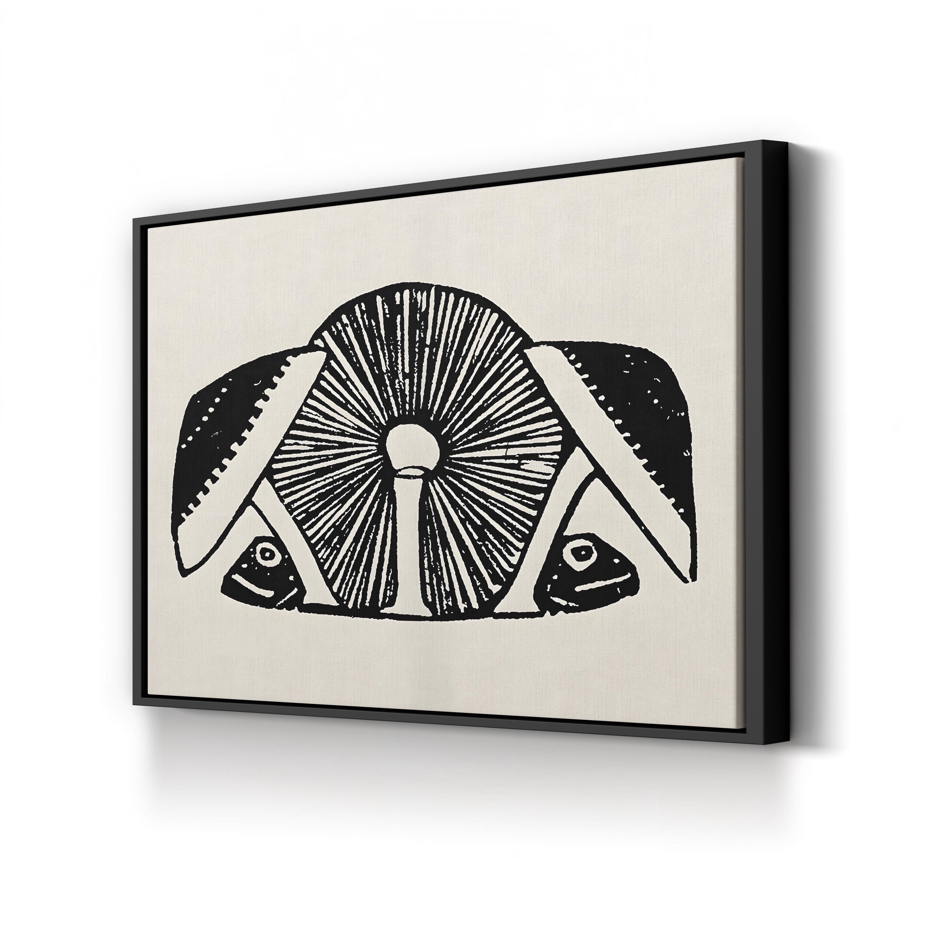 Three Mushrooms by Gerrit Willem Dijsselhof canvas print in black frame