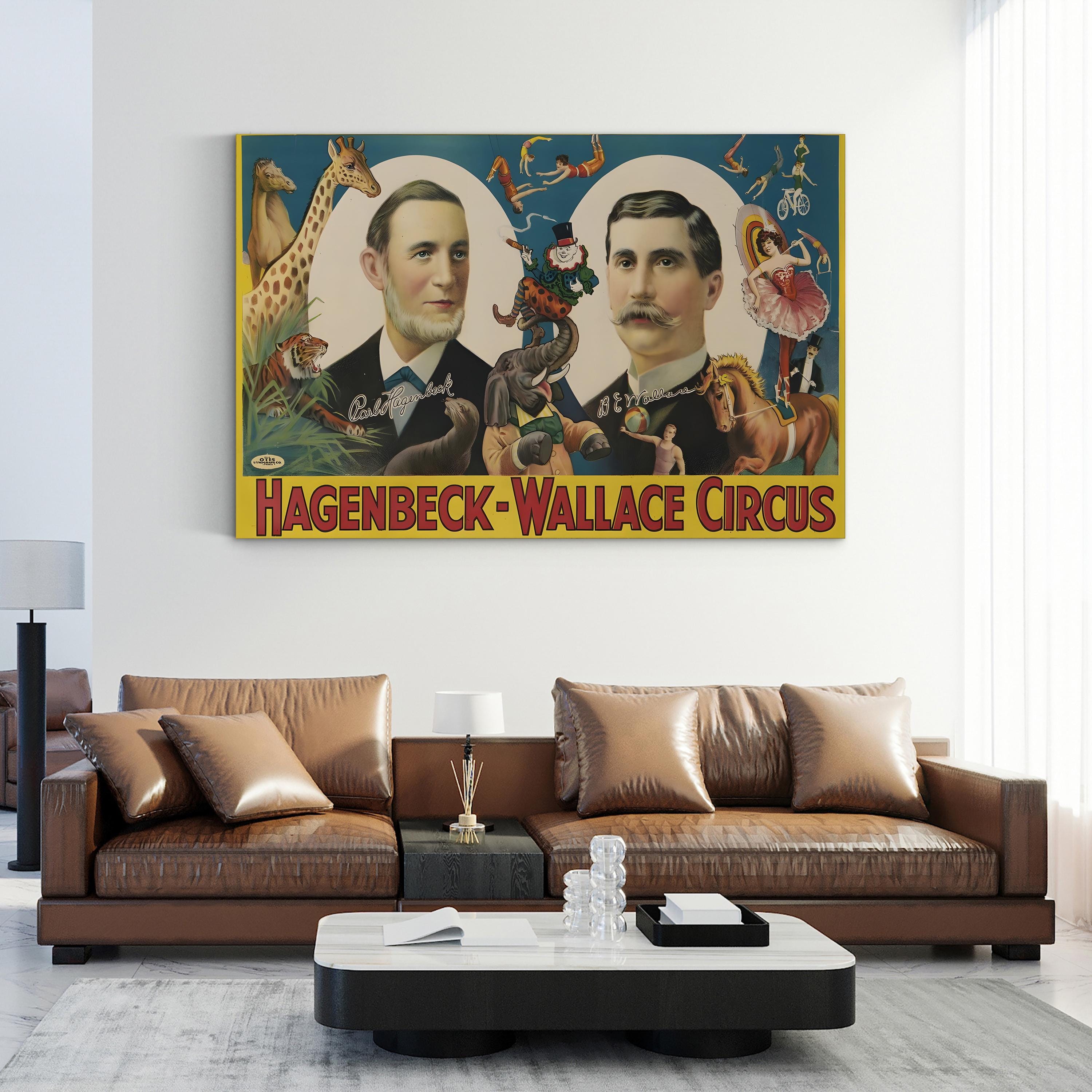 Hagenbeck & Wallace Circus Poster – Period Illustration Wall Art | Vintage Canvas Print
