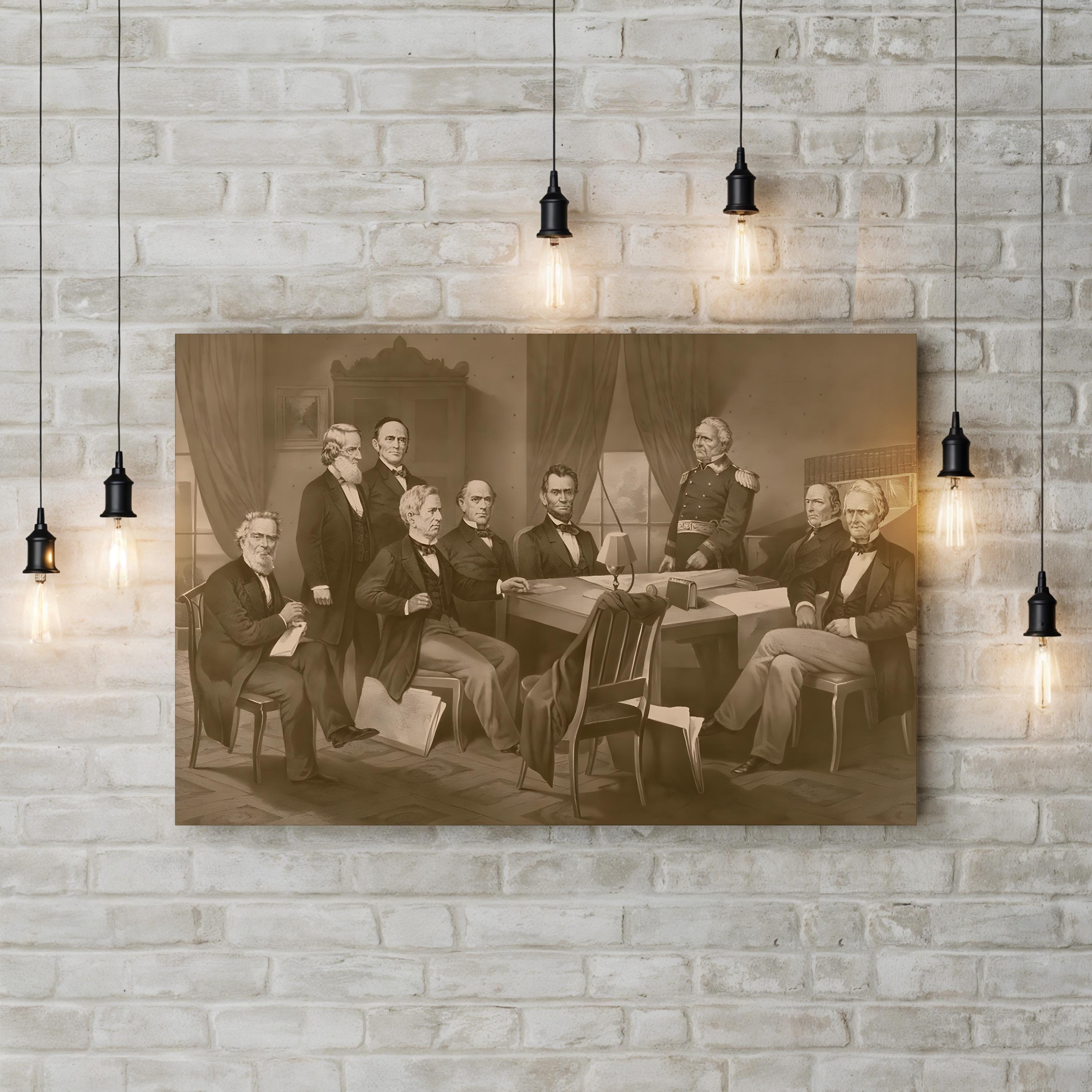 Abraham Lincoln and Cabinet Civil War Wall Art